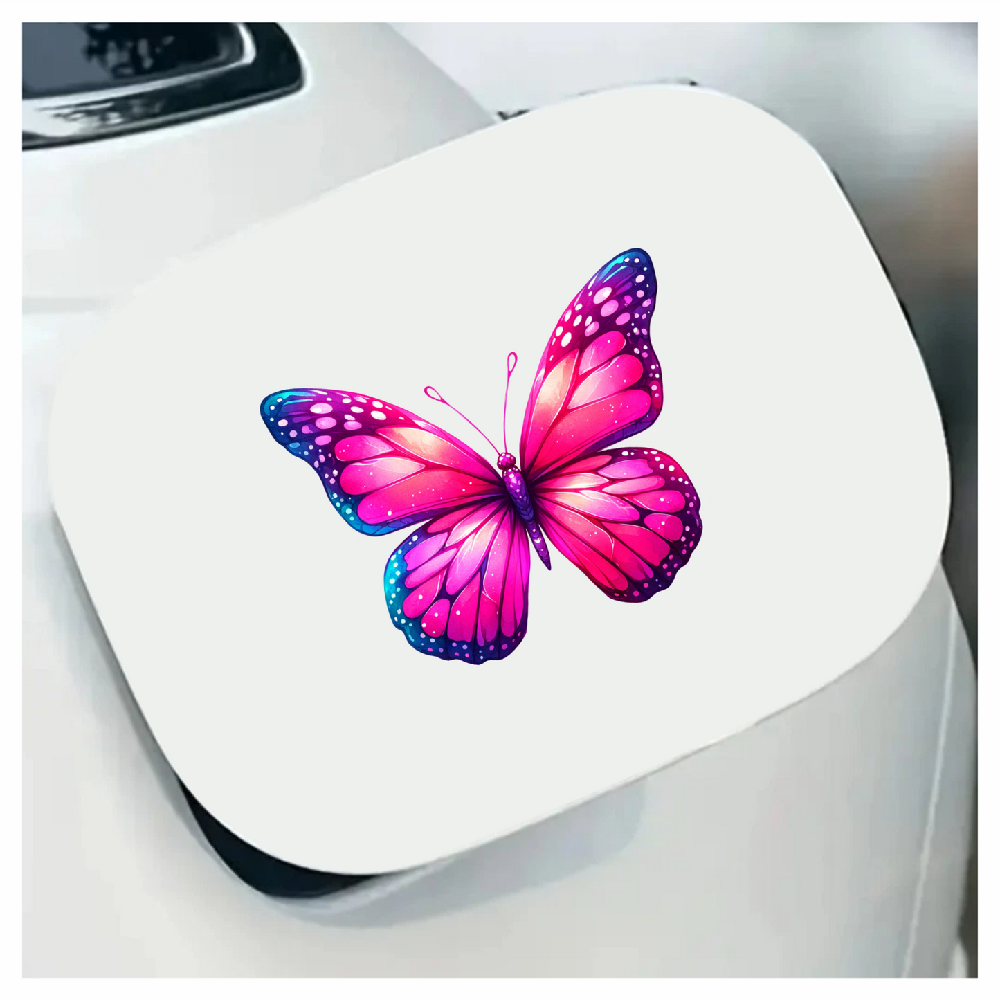 Pink Butterfly Colorful Insect Vibrant Wings Detailed Vinyl Sticker Decal