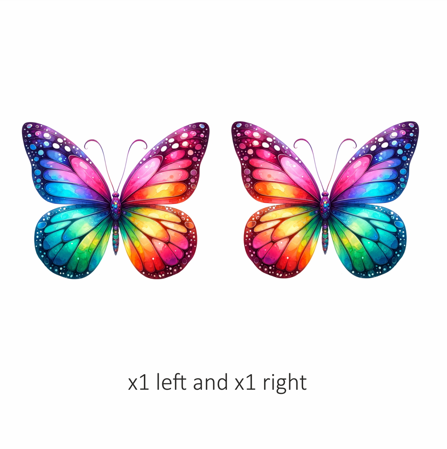 Butterfly Colorful Wings Insect Bright Vinyl Sticker Decal