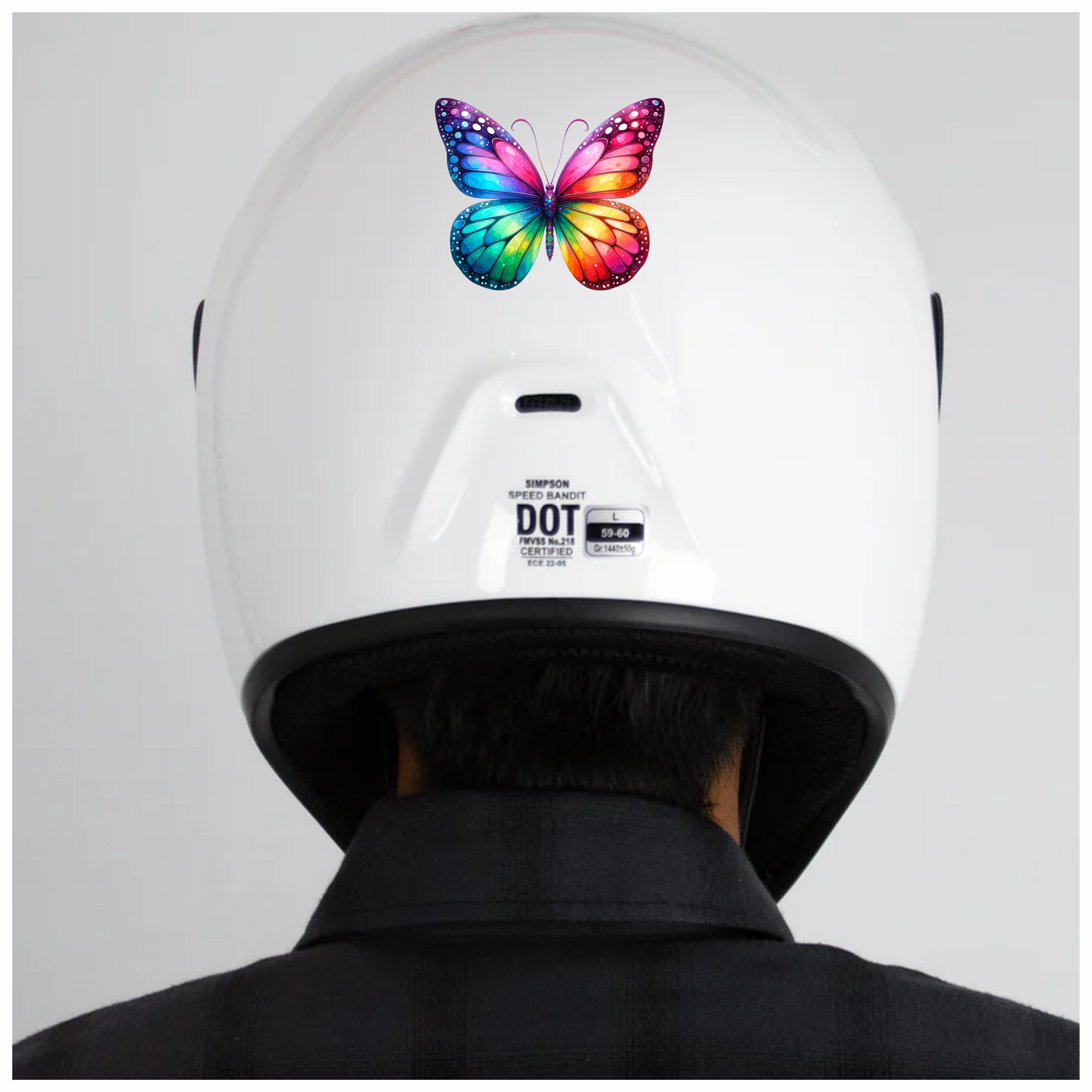 Butterfly Colorful Wings Insect Bright Vinyl Sticker Decal
