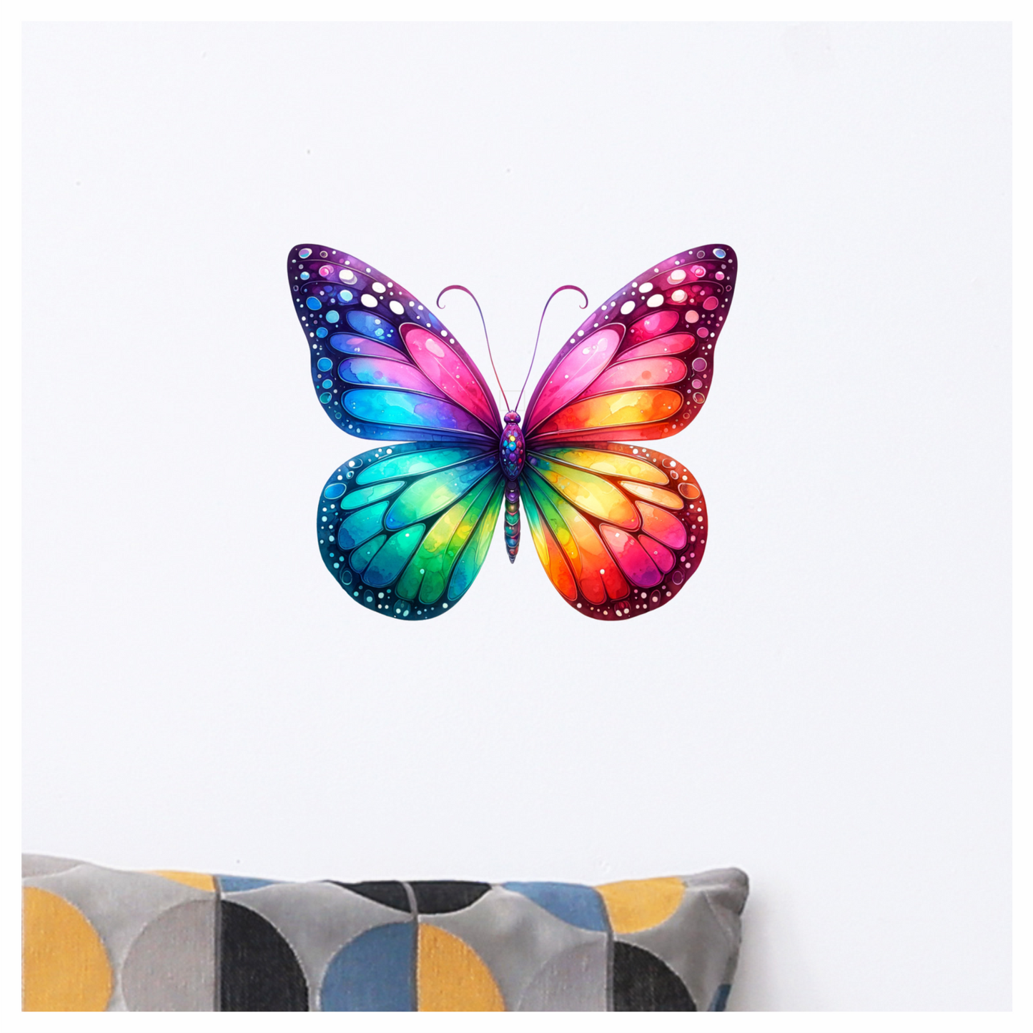 Butterfly Colorful Wings Insect Bright Vinyl Sticker Decal