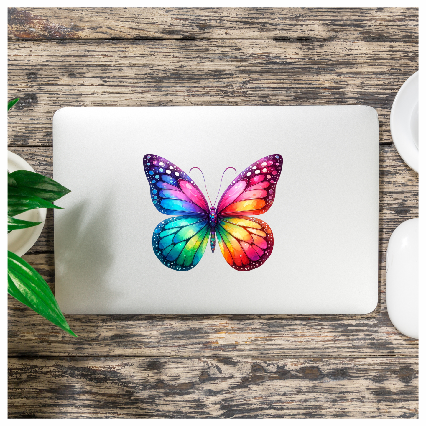 Butterfly Colorful Wings Insect Bright Vinyl Sticker Decal