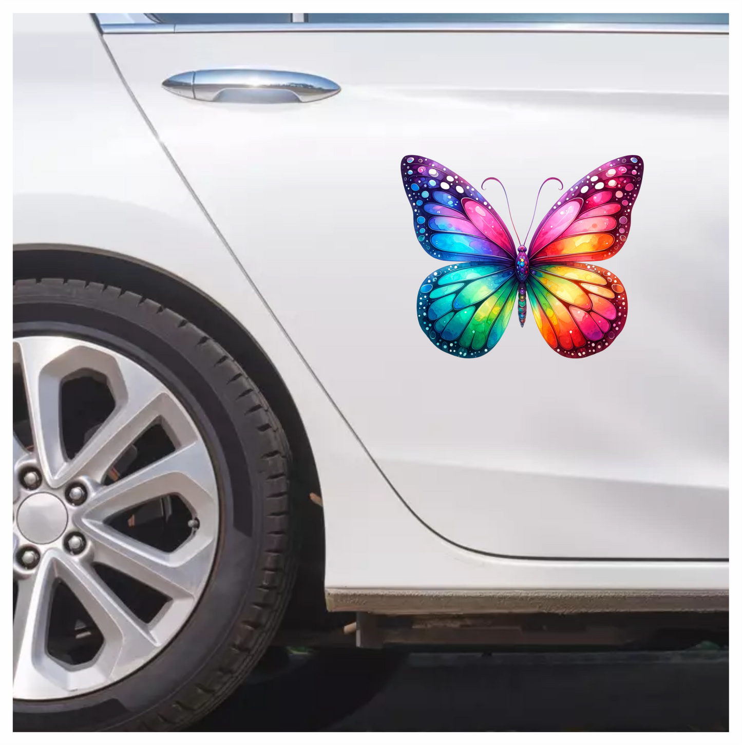 Butterfly Colorful Wings Insect Bright Vinyl Sticker Decal