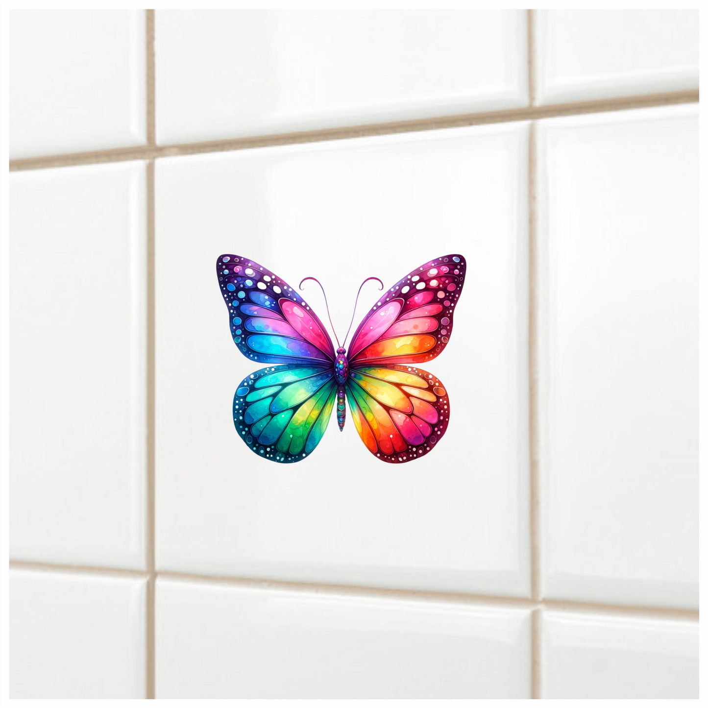 Butterfly Colorful Wings Insect Bright Vinyl Sticker Decal