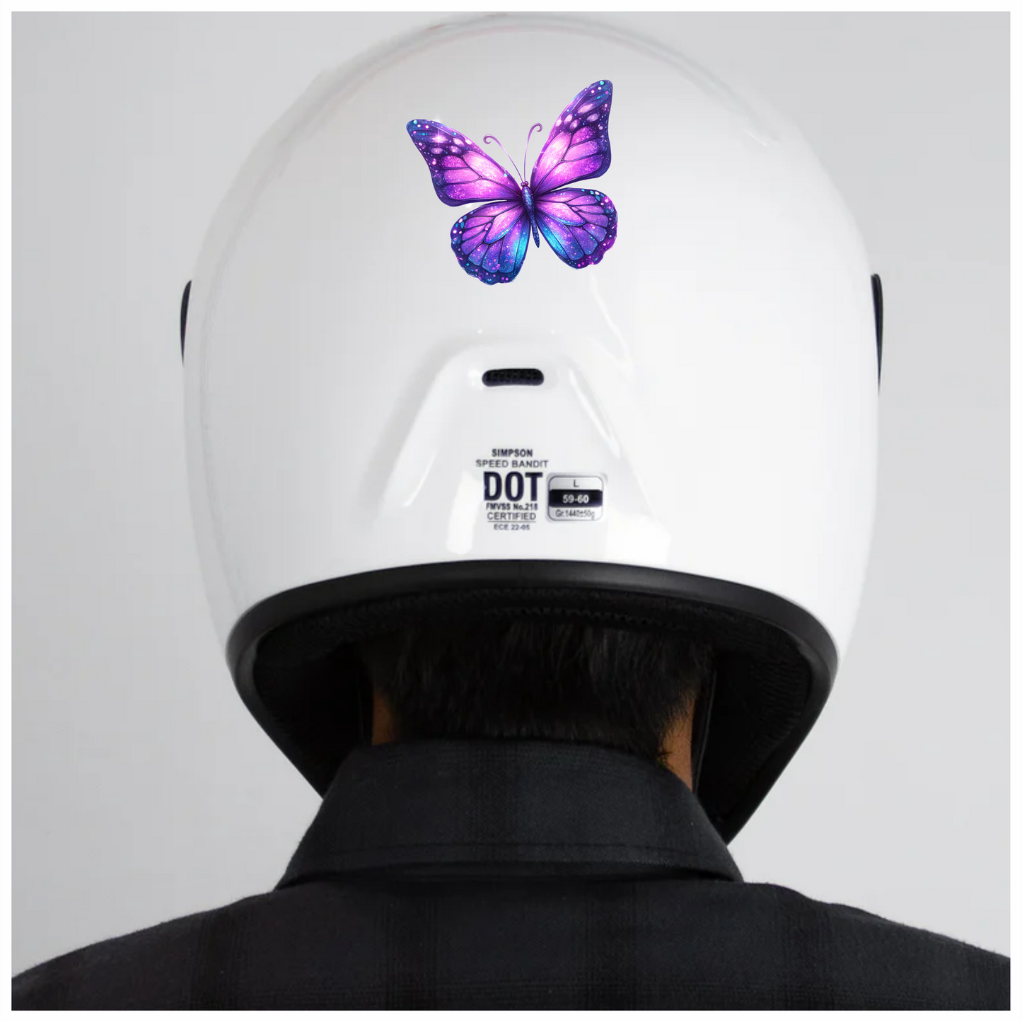 Purple Butterfly Wings Sparkle Vinyl Sticker Decal