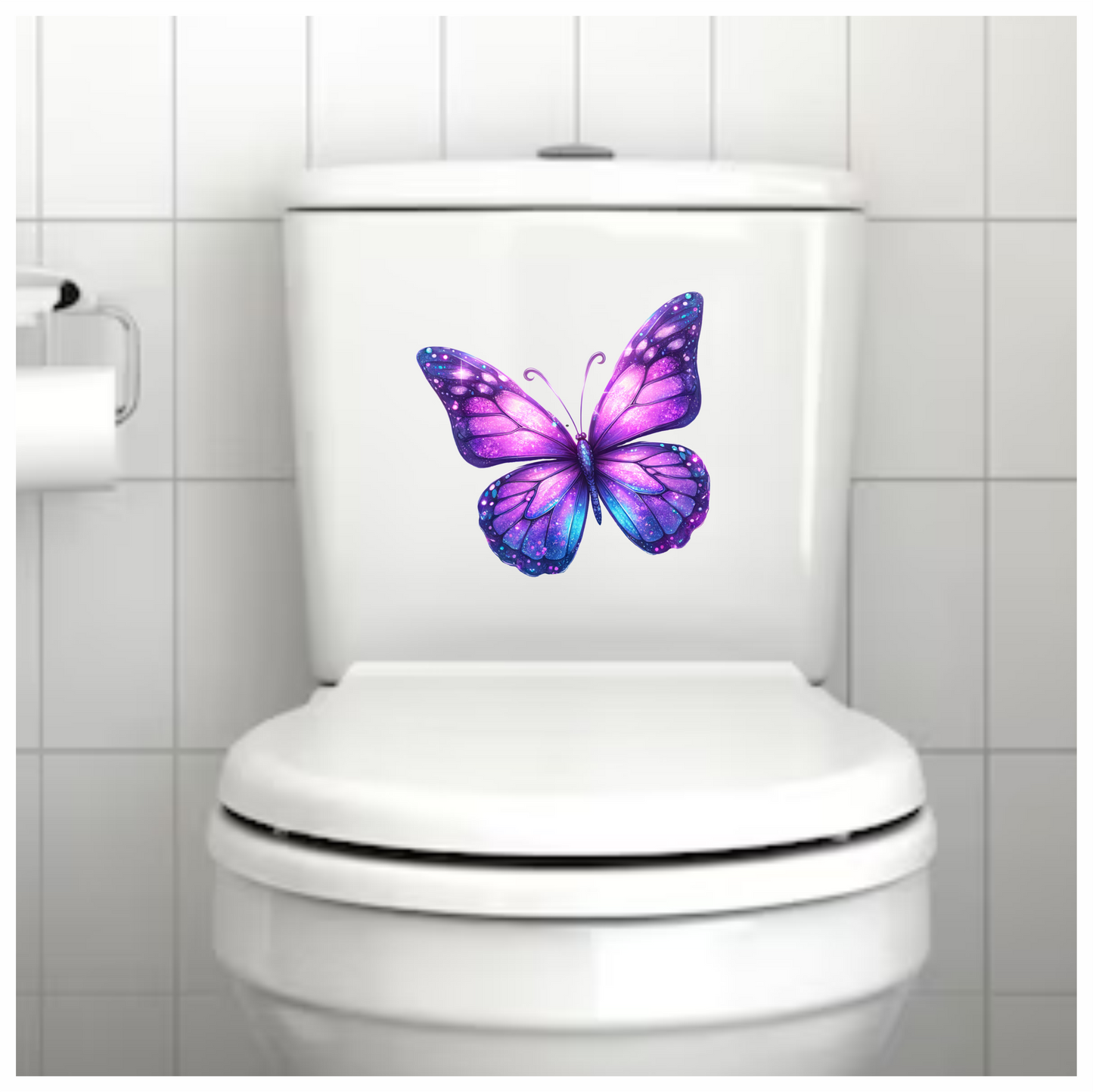 Purple Butterfly Wings Sparkle Vinyl Sticker Decal