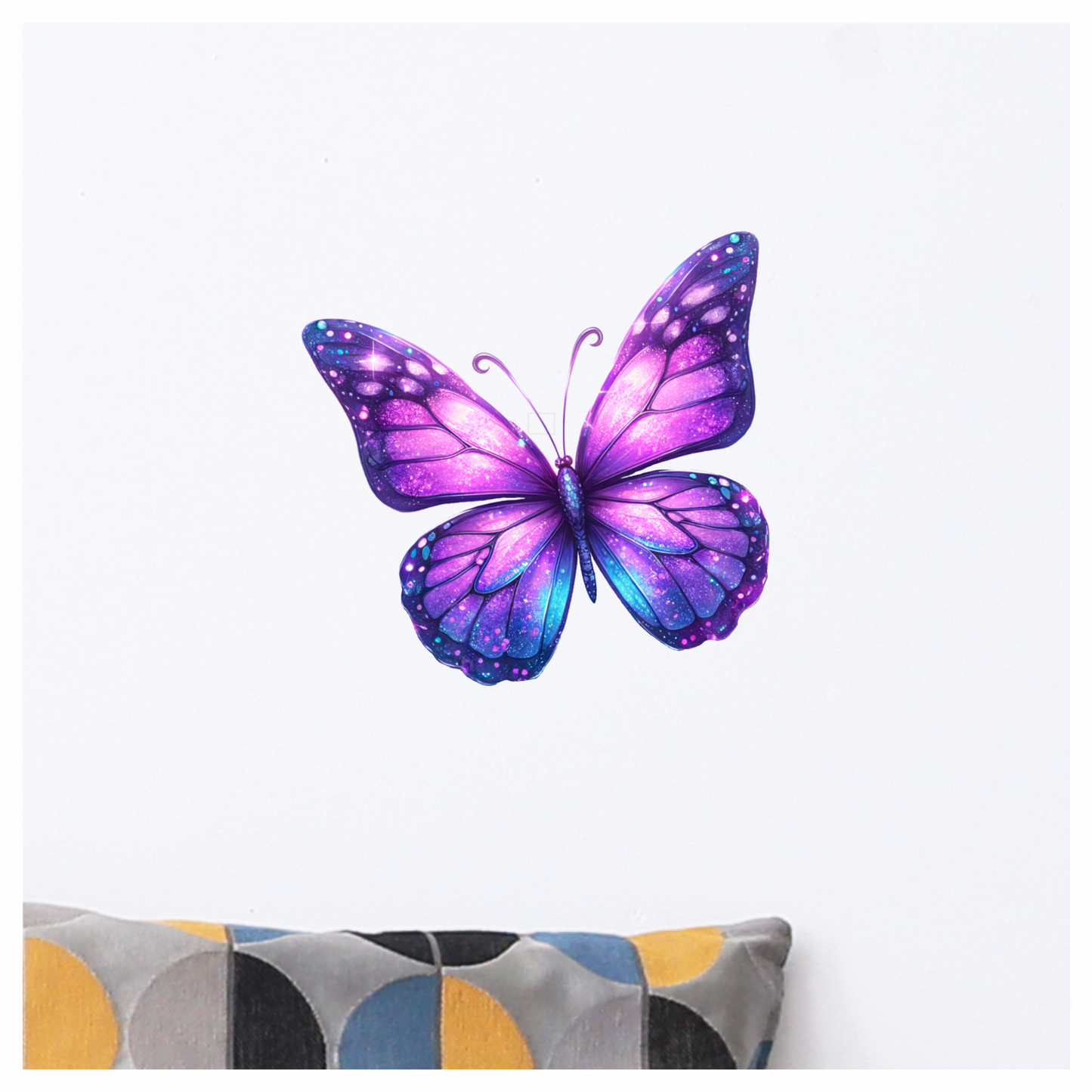 Purple Butterfly Wings Sparkle Vinyl Sticker Decal