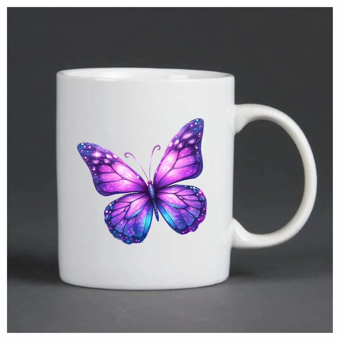 Purple Butterfly Wings Sparkle Vinyl Sticker Decal