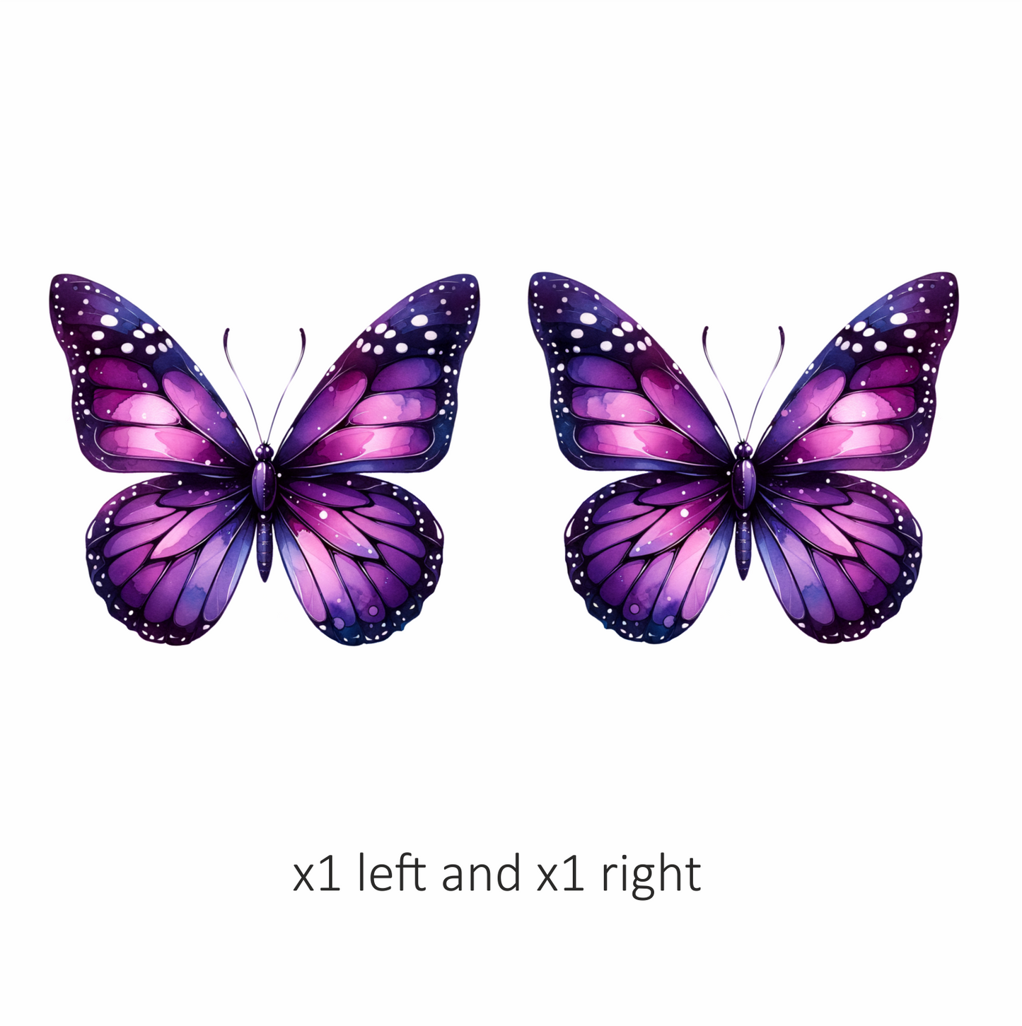 Purple Butterfly Watercolor Animal Vinyl Sticker Decal