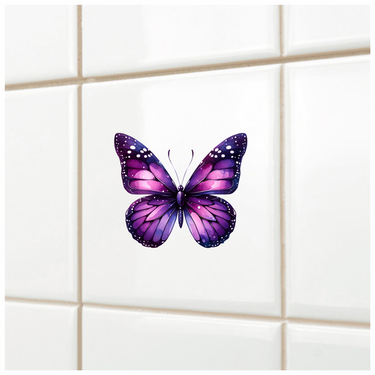 Purple Butterfly Watercolor Animal Vinyl Sticker Decal