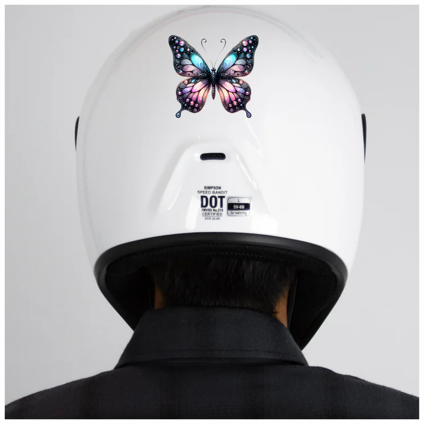 Butterfly Black Blue Pink Purple Vinyl Sticker Decal