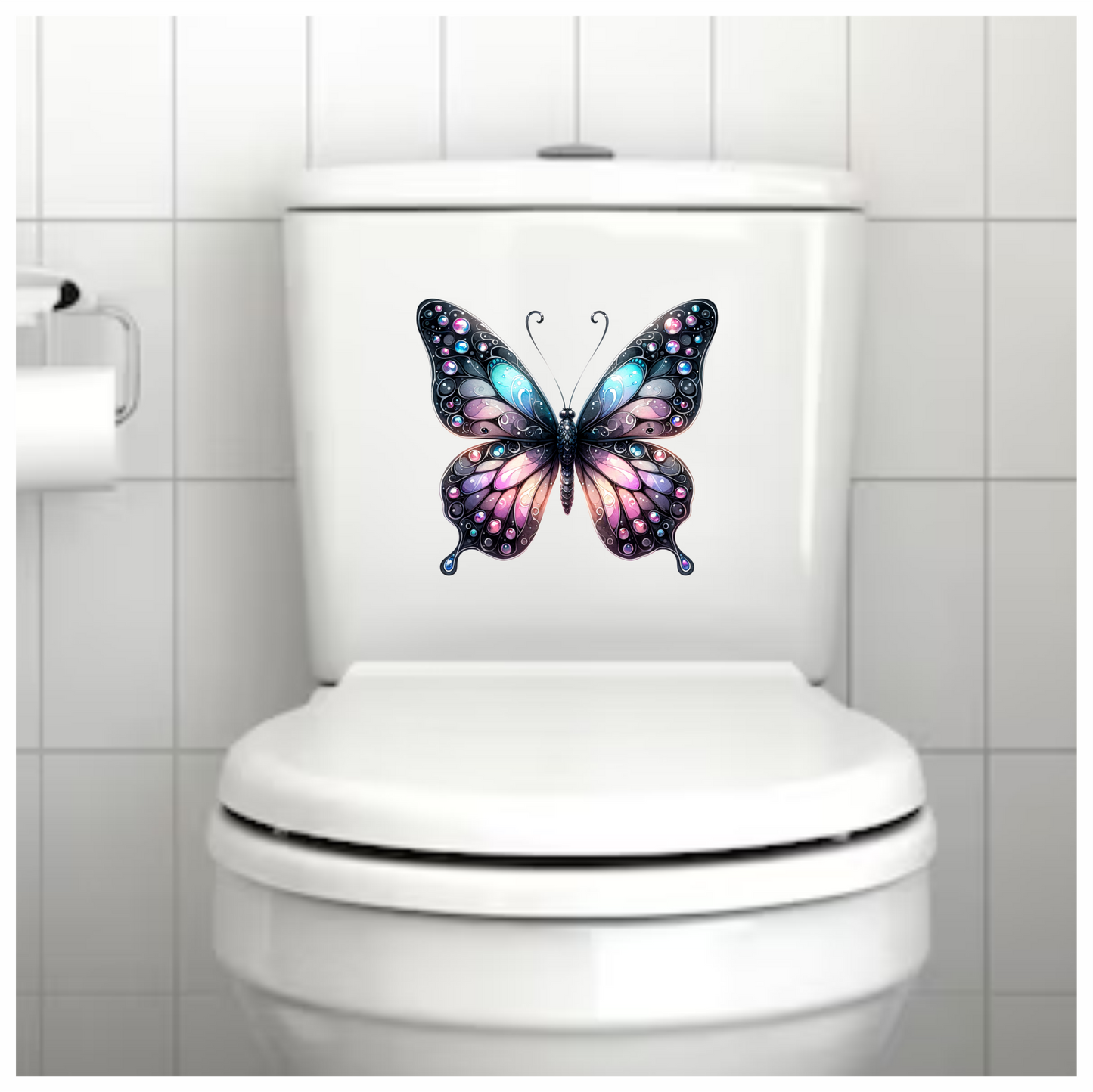 Butterfly Black Blue Pink Purple Vinyl Sticker Decal