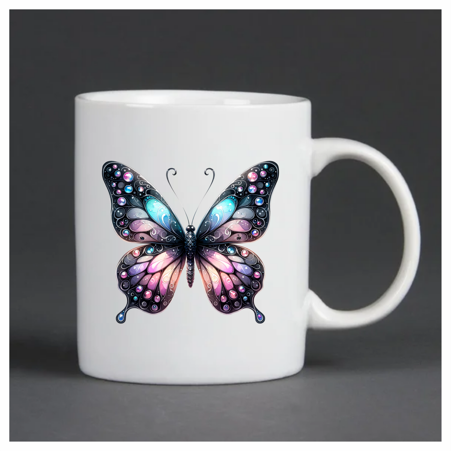 Butterfly Black Blue Pink Purple Vinyl Sticker Decal