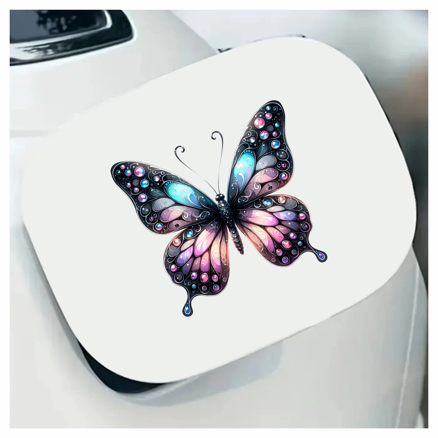 Butterfly Black Blue Pink Purple Vinyl Sticker Decal