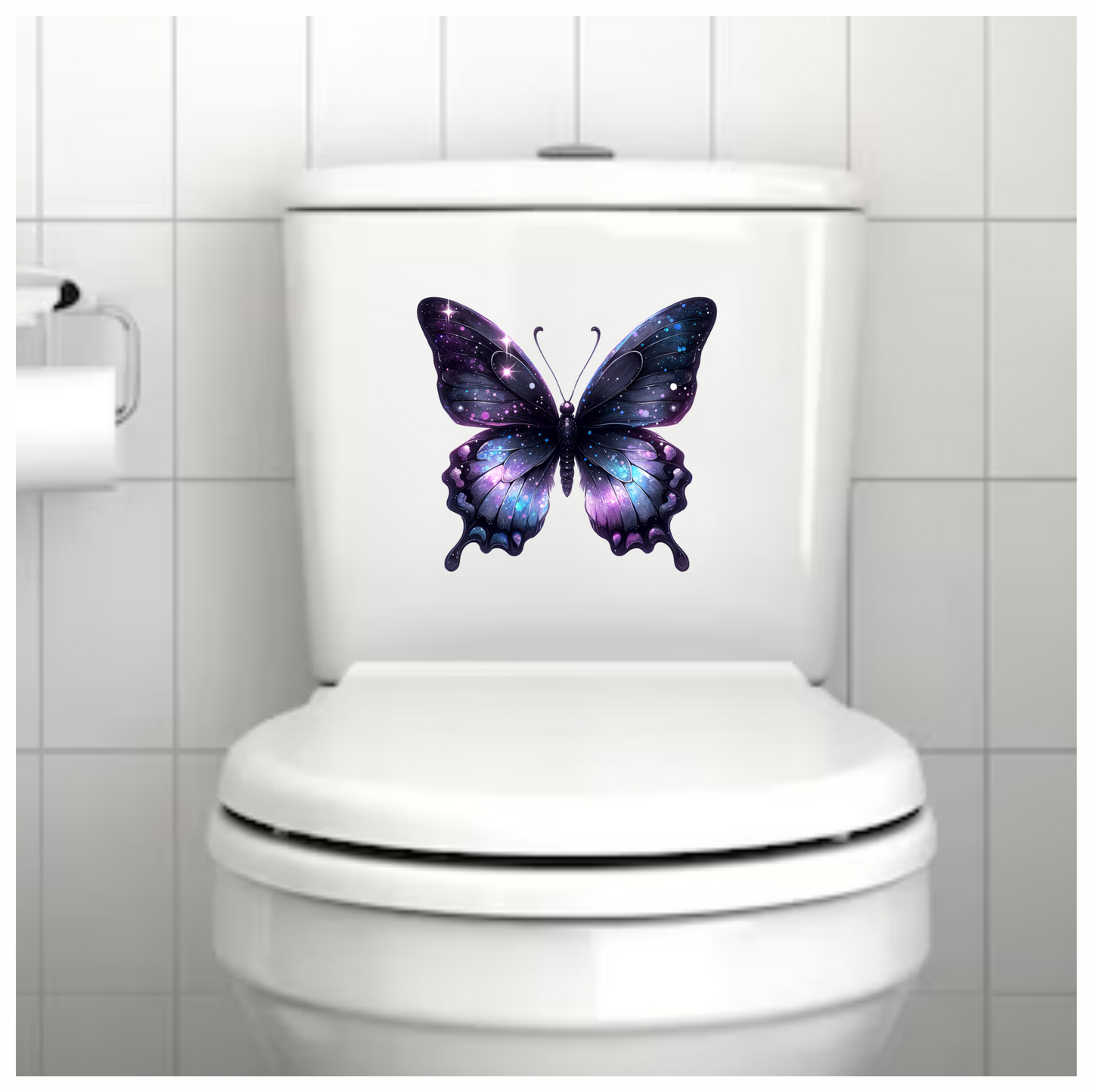 Butterfly Purple Galaxy Bright Shiny Wings Vinyl Sticker Decal