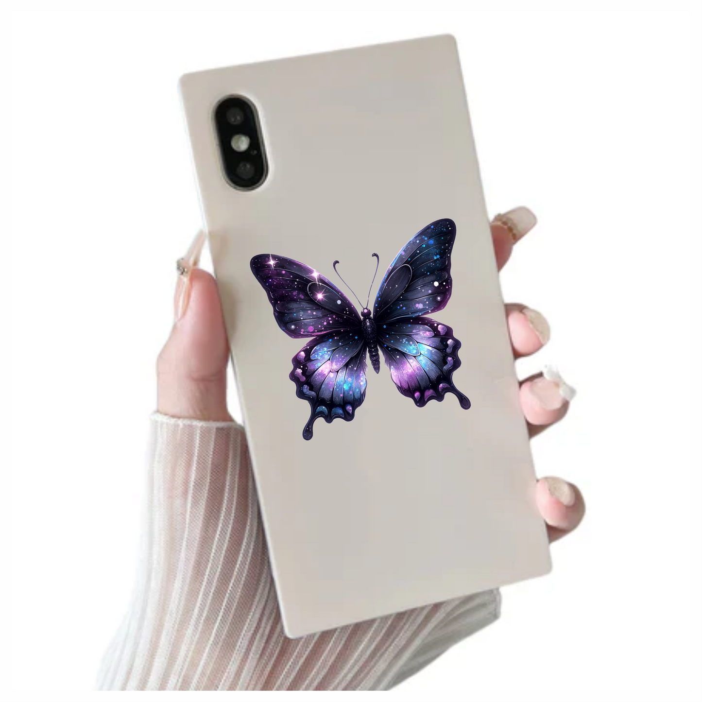 Butterfly Purple Galaxy Bright Shiny Wings Vinyl Sticker Decal