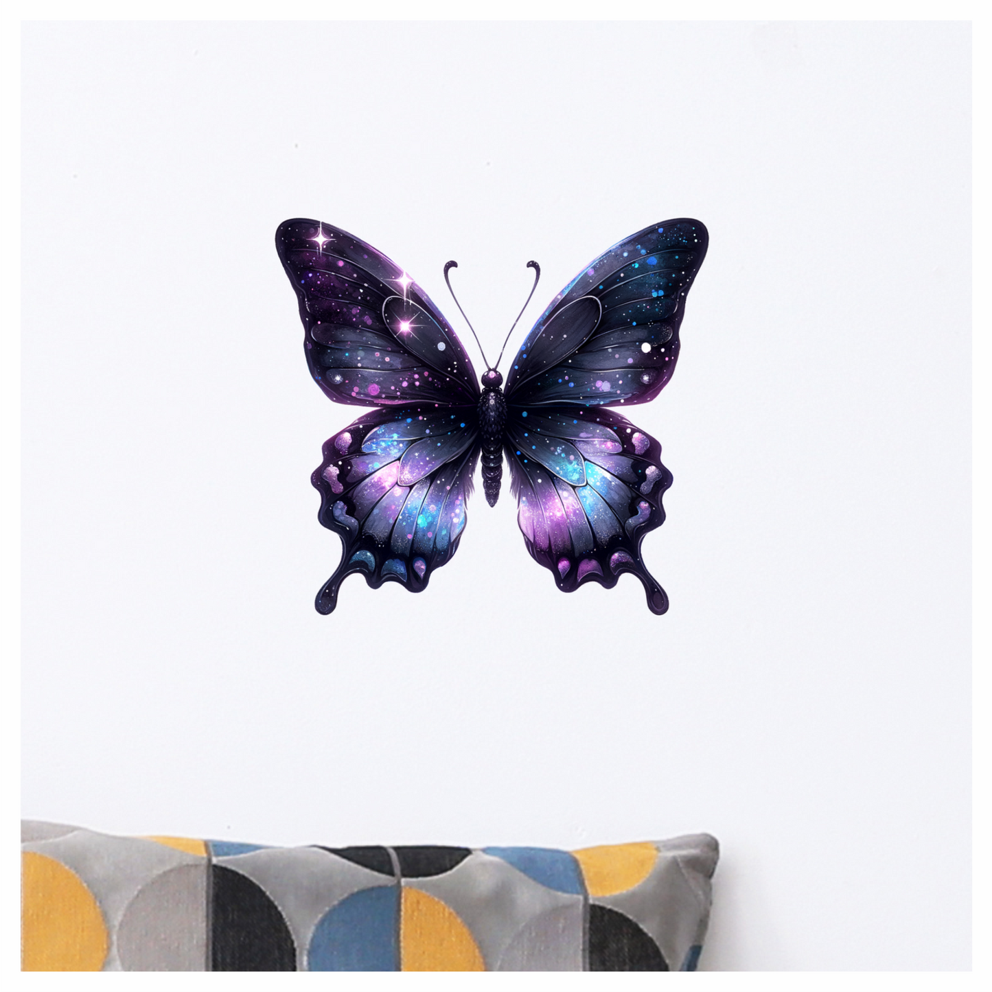 Butterfly Purple Galaxy Bright Shiny Wings Vinyl Sticker Decal