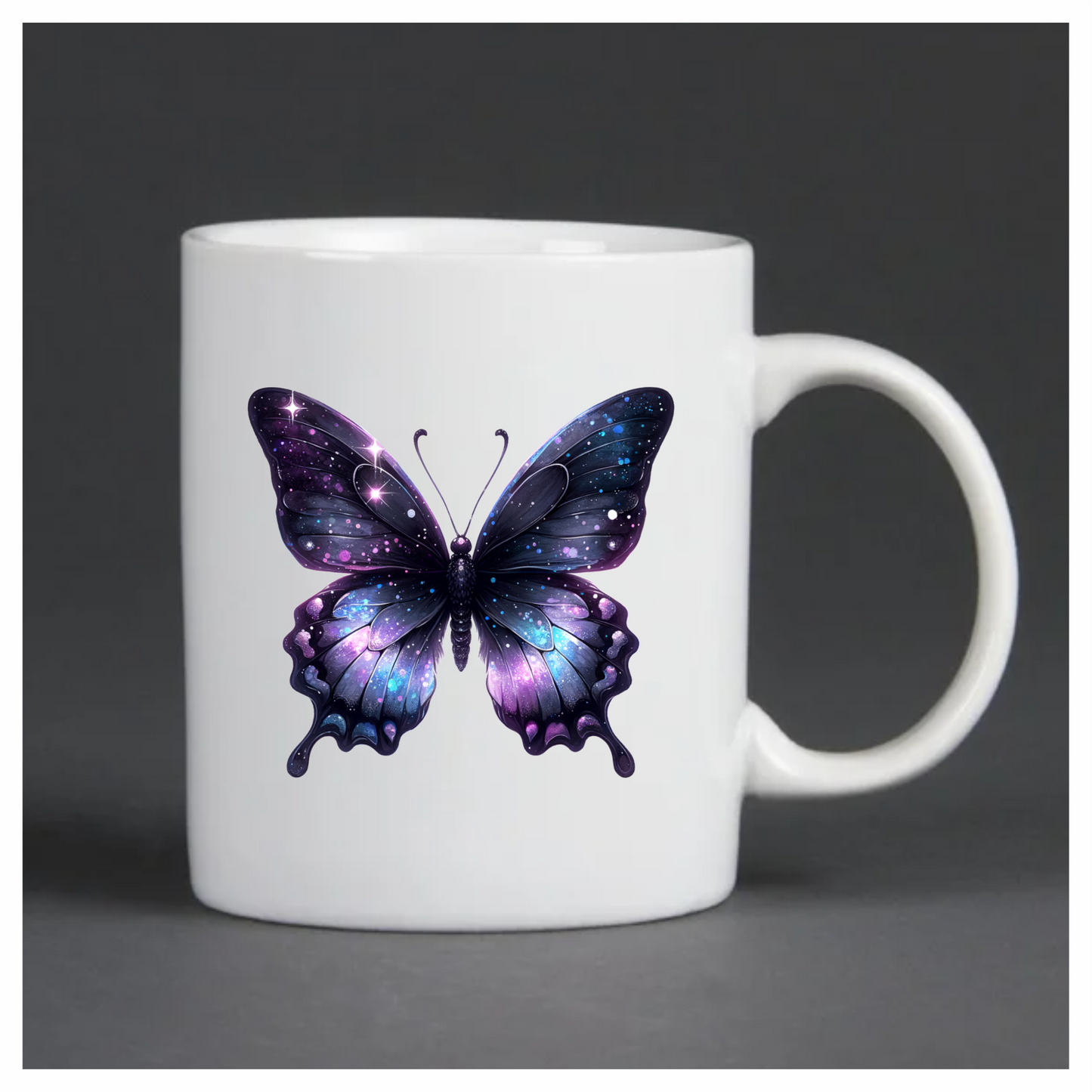 Butterfly Purple Galaxy Bright Shiny Wings Vinyl Sticker Decal
