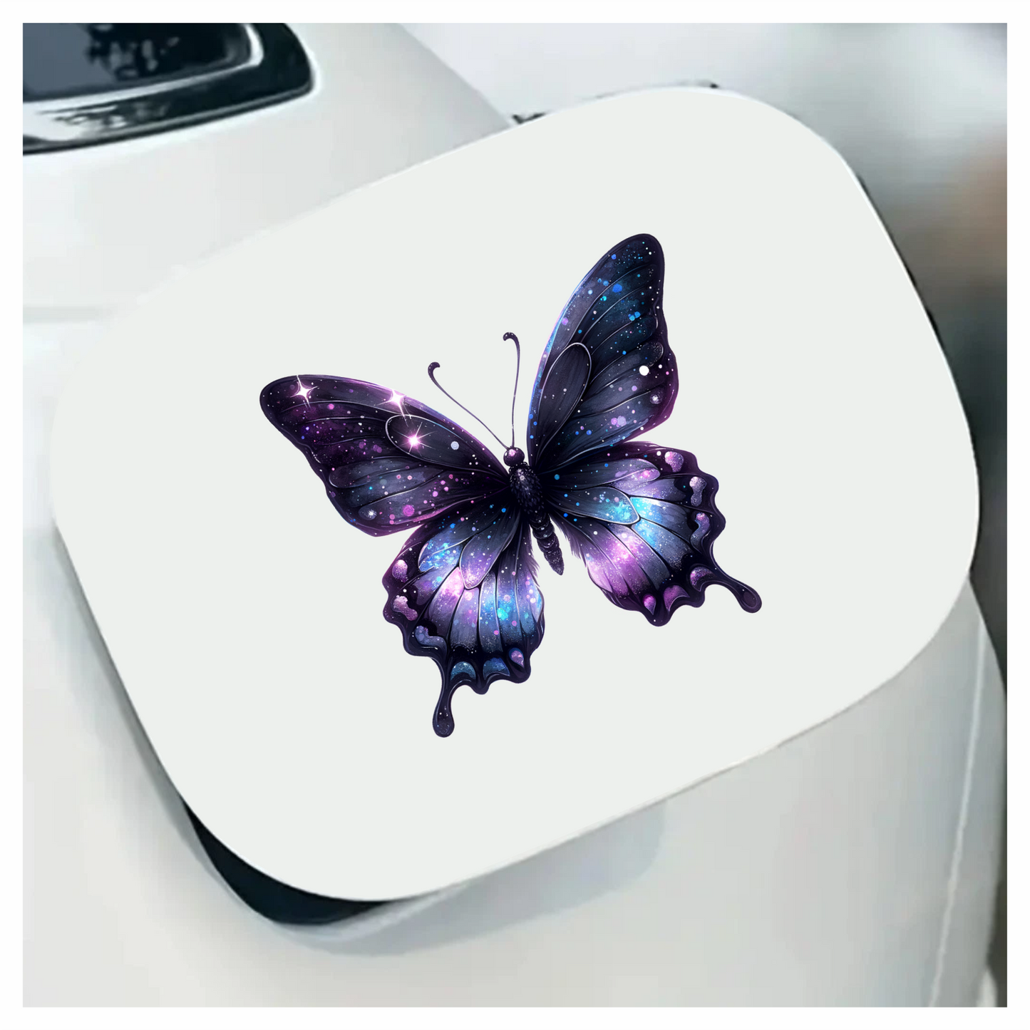 Butterfly Purple Galaxy Bright Shiny Wings Vinyl Sticker Decal