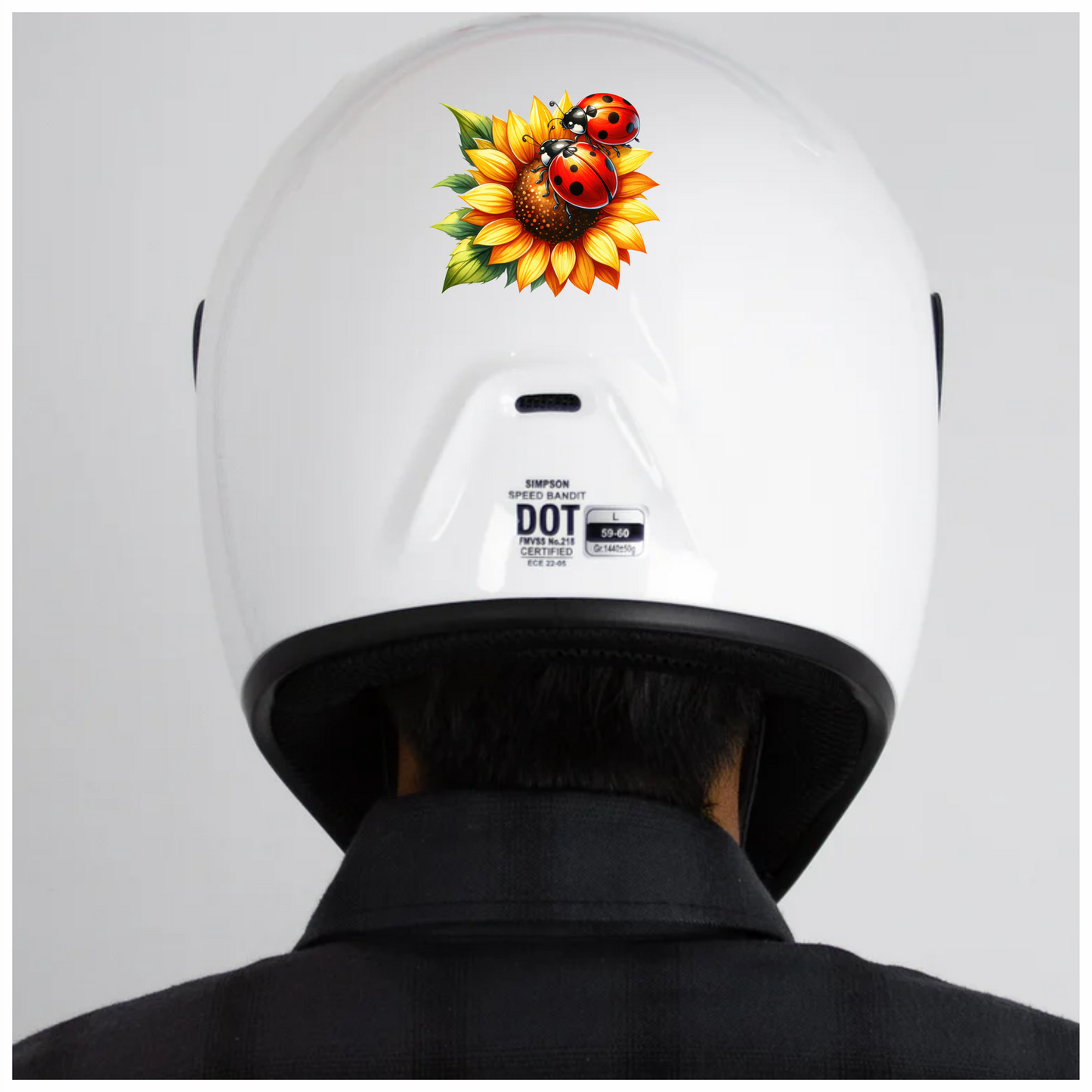 Ladybug Red Sunflower Yellow Insect Decal Vinyl Sticker Decal