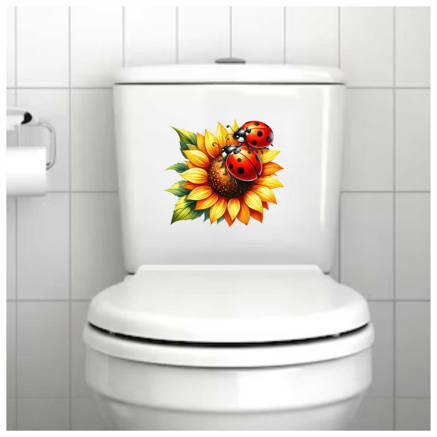 Ladybug Red Sunflower Yellow Insect Decal Vinyl Sticker Decal