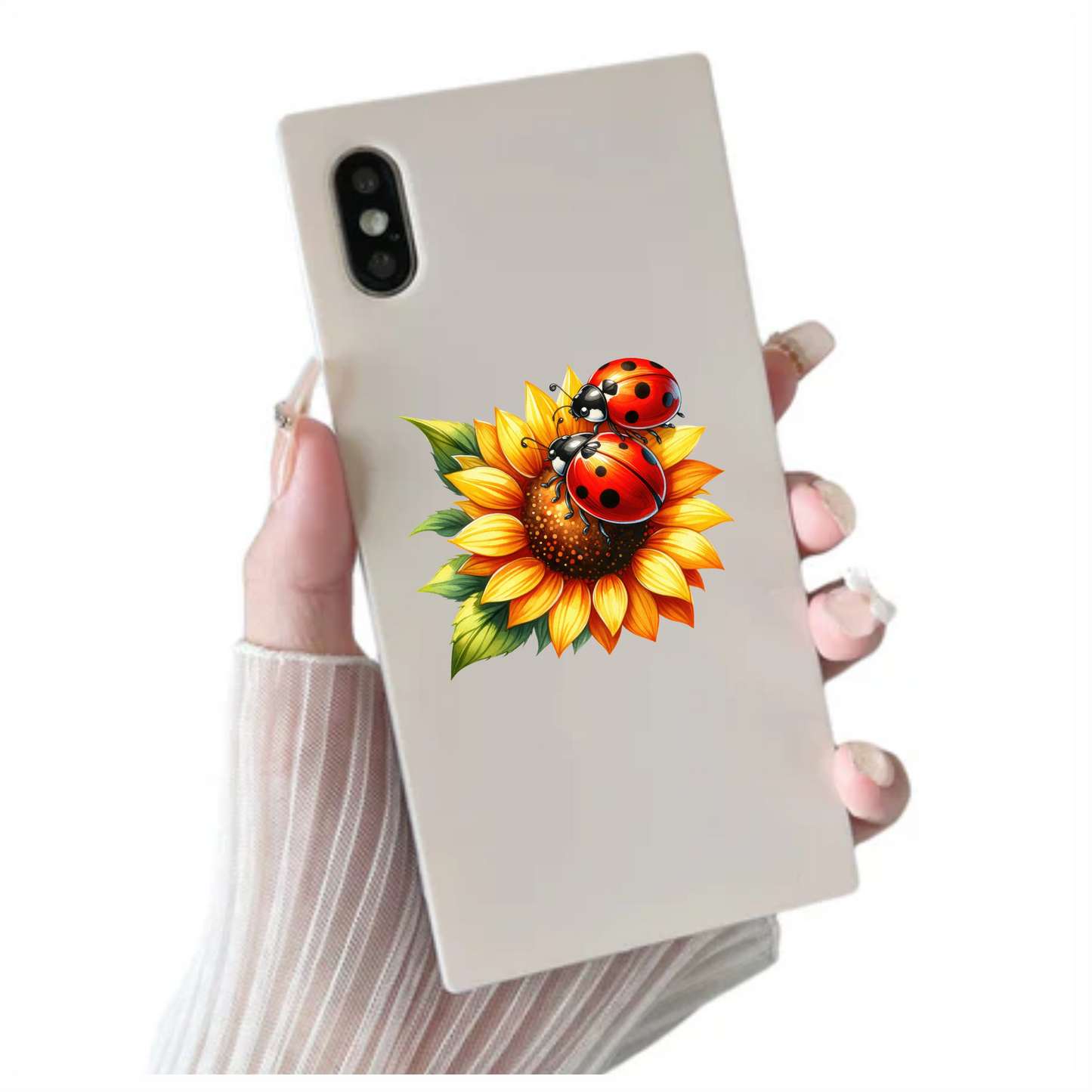 Ladybug Red Sunflower Yellow Insect Decal Vinyl Sticker Decal