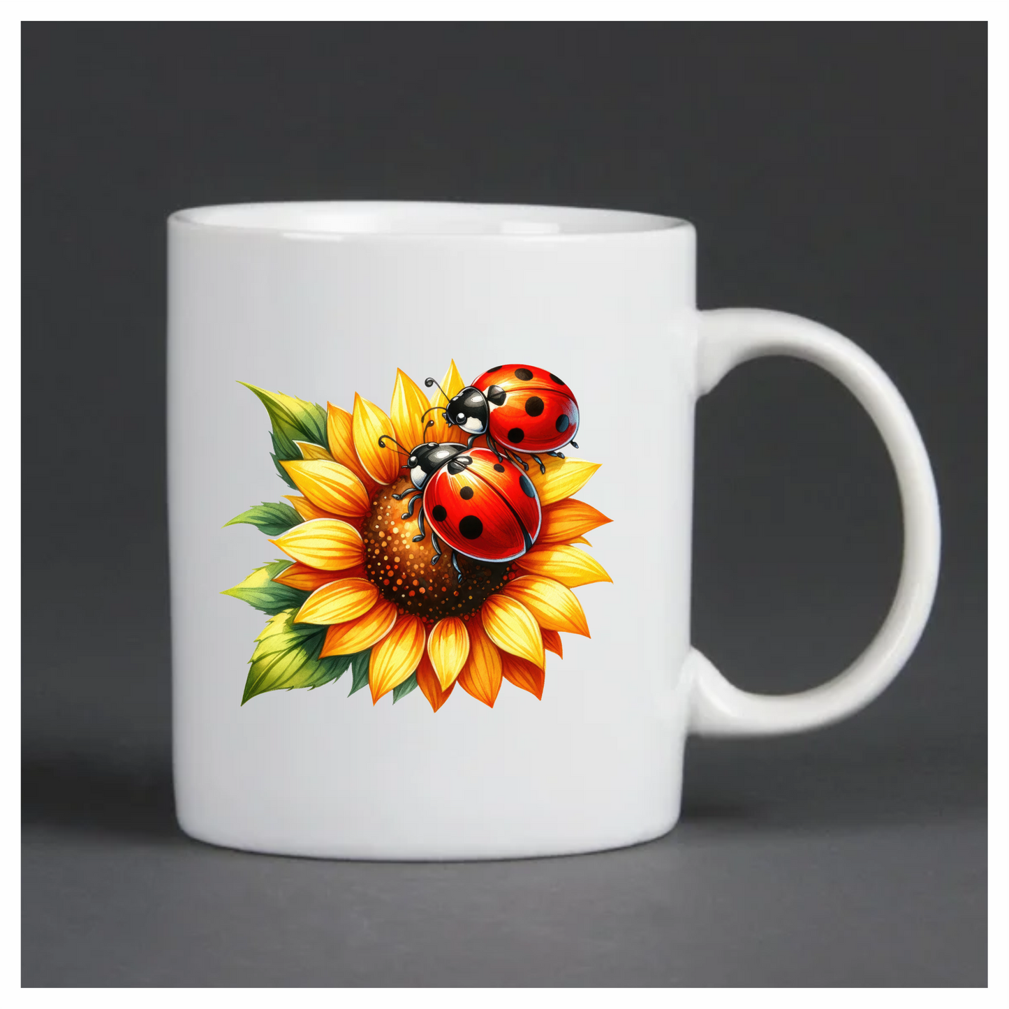 Ladybug Red Sunflower Yellow Insect Decal Vinyl Sticker Decal