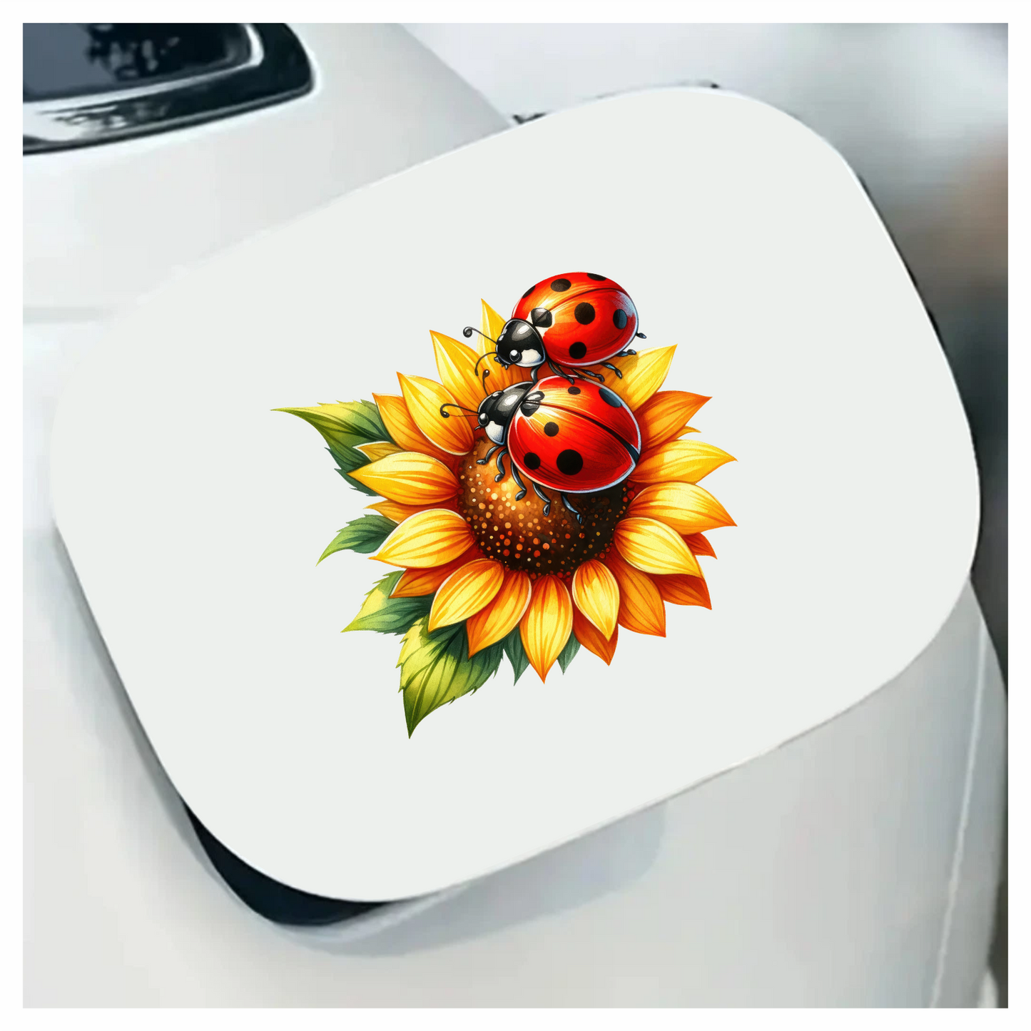 Ladybug Red Sunflower Yellow Insect Decal Vinyl Sticker Decal