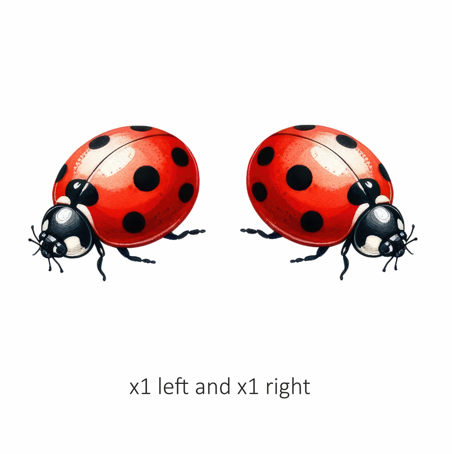 Red Ladybug Black Spots Vinyl Sticker Decal