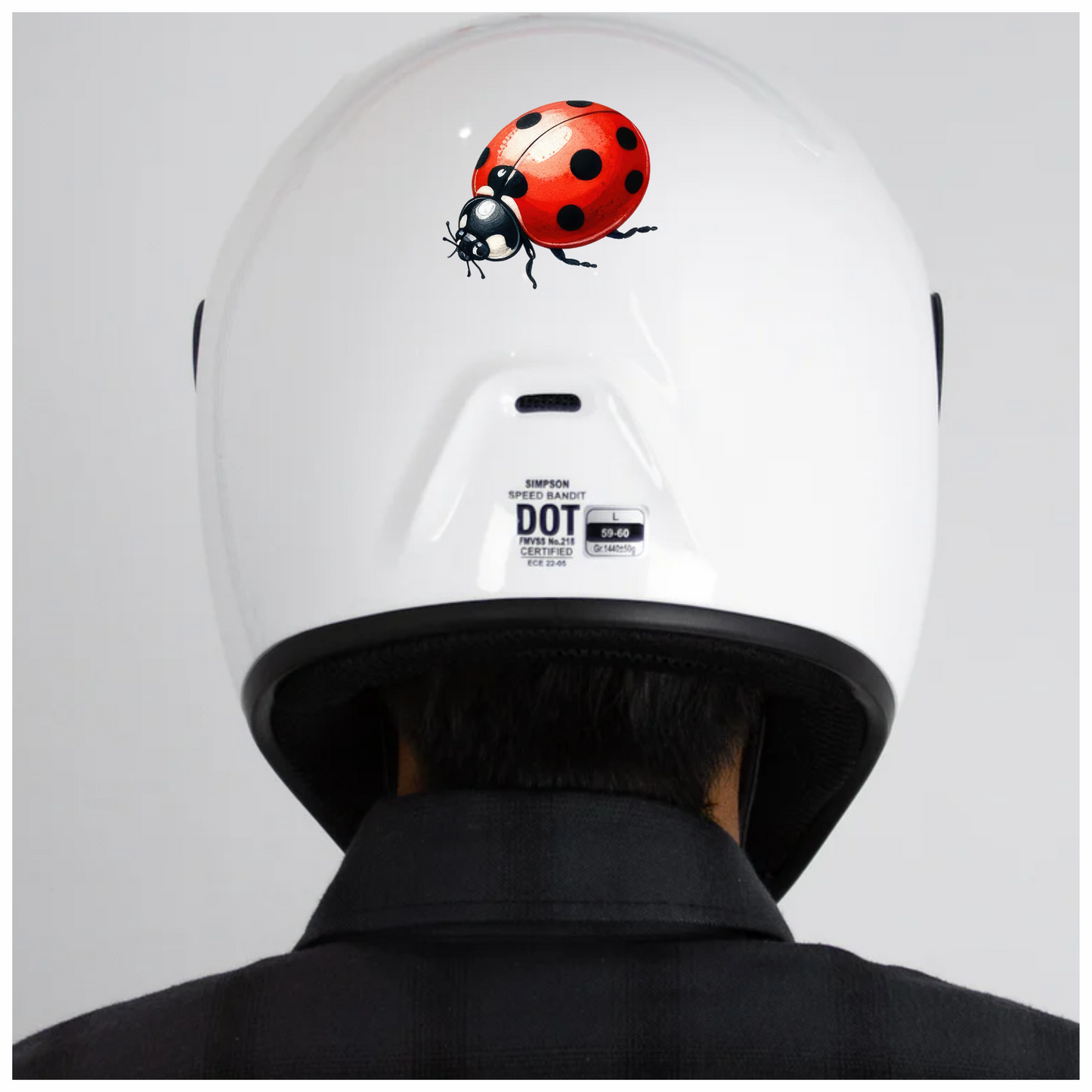 Red Ladybug Black Spots Vinyl Sticker Decal