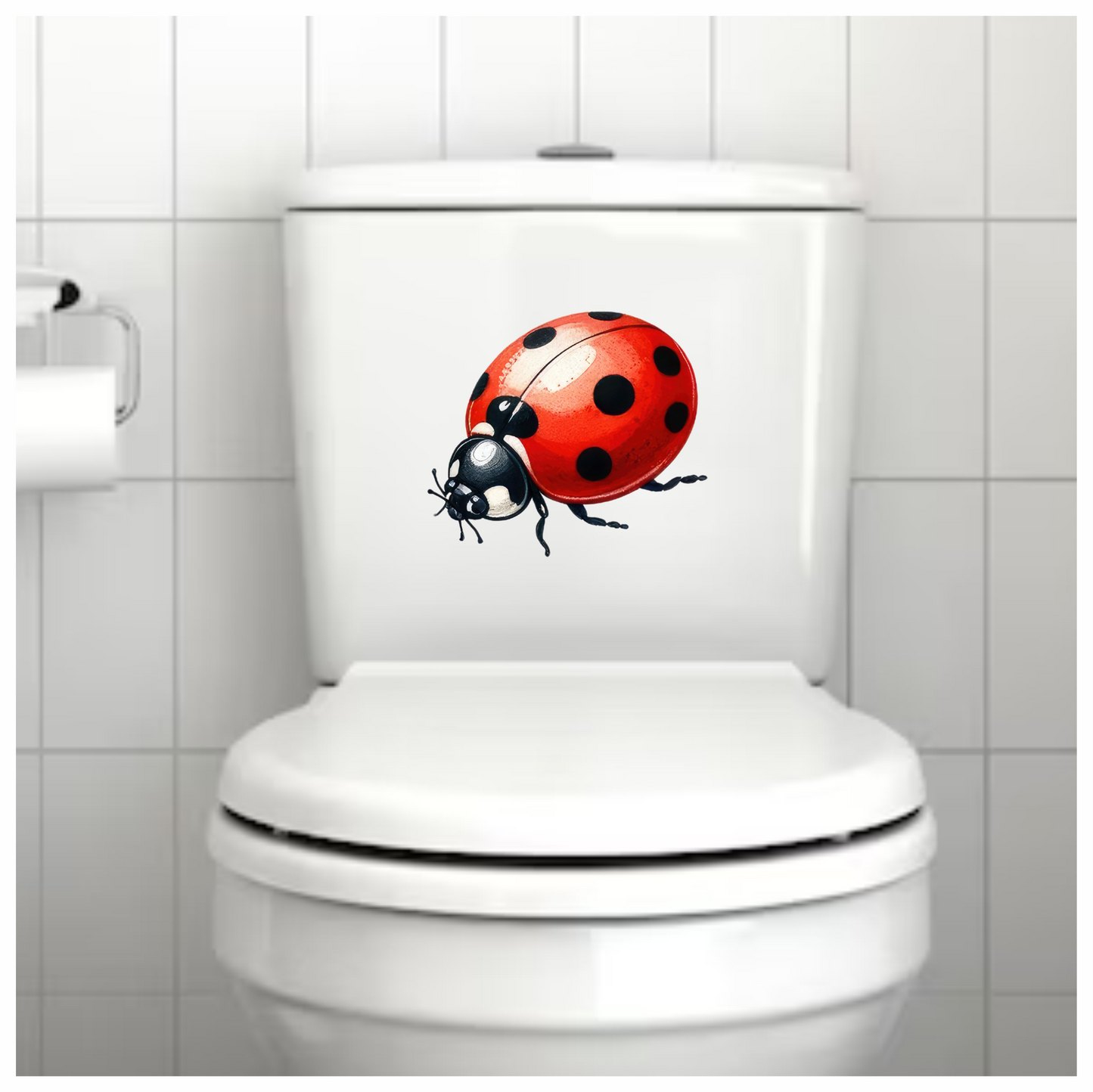 Red Ladybug Black Spots Vinyl Sticker Decal