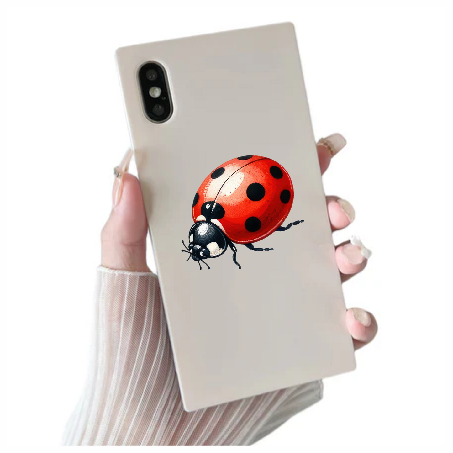 Red Ladybug Black Spots Vinyl Sticker Decal