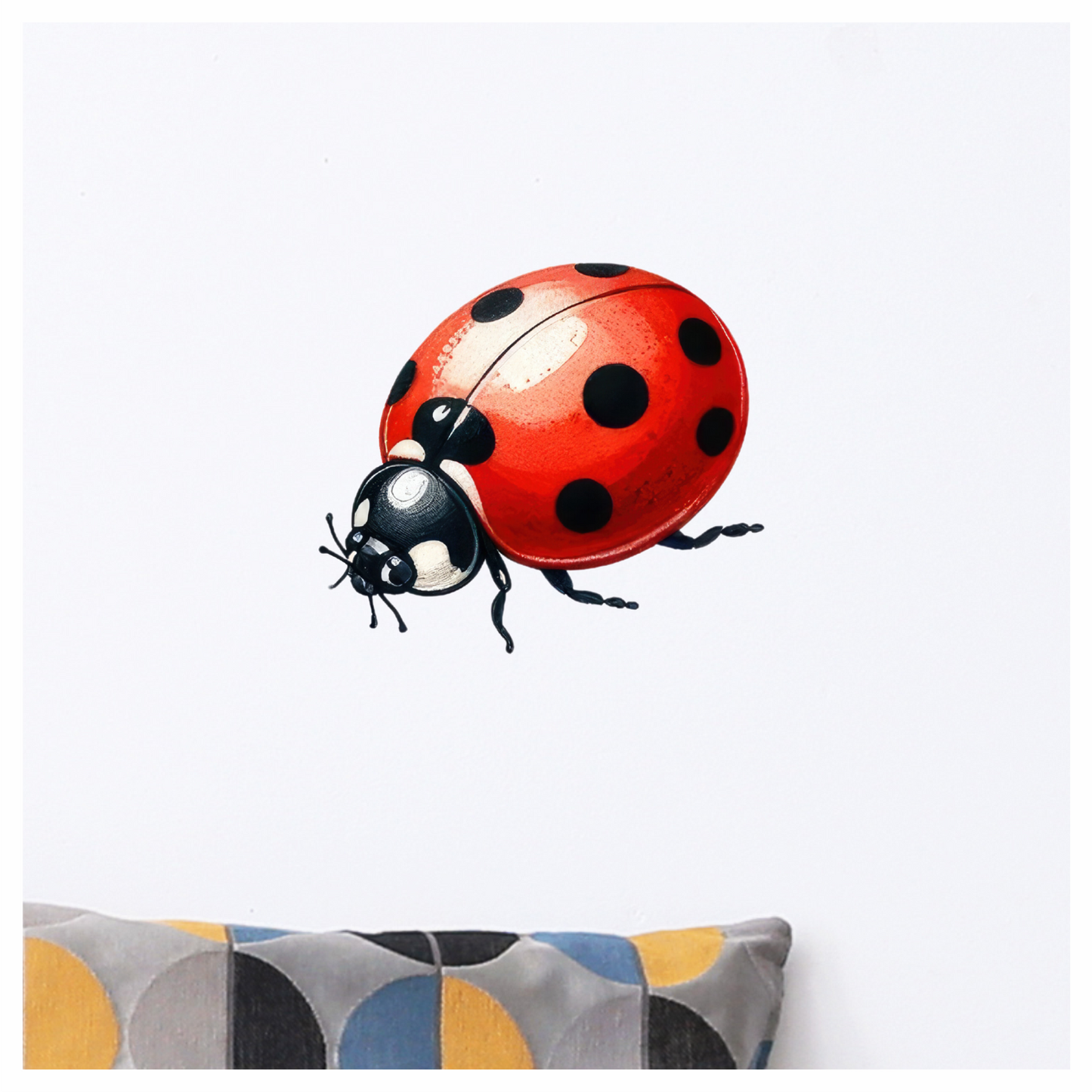 Red Ladybug Black Spots Vinyl Sticker Decal