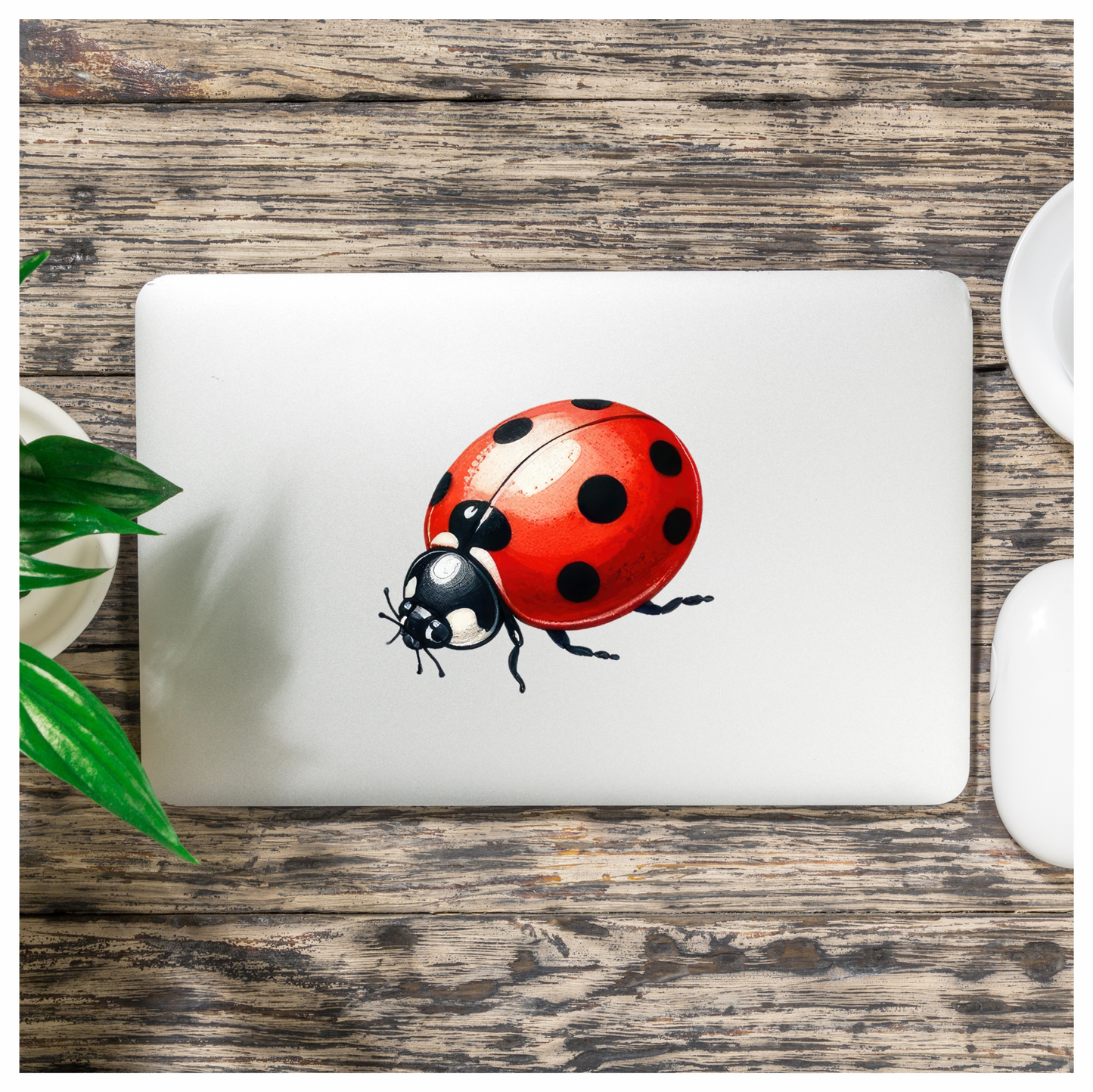 Red Ladybug Black Spots Vinyl Sticker Decal