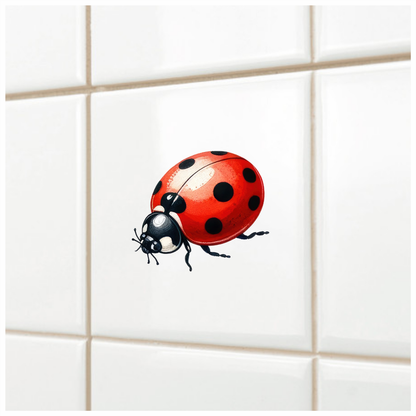 Red Ladybug Black Spots Vinyl Sticker Decal