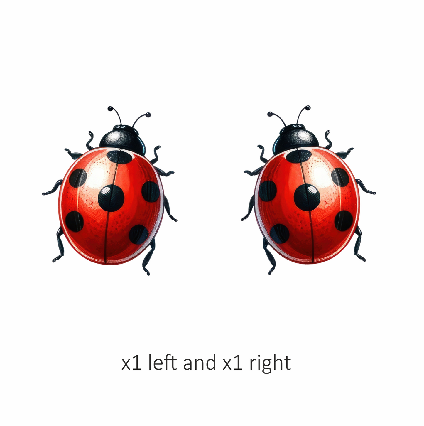 Red Ladybug Insect Black Spots Vinyl Sticker Decal