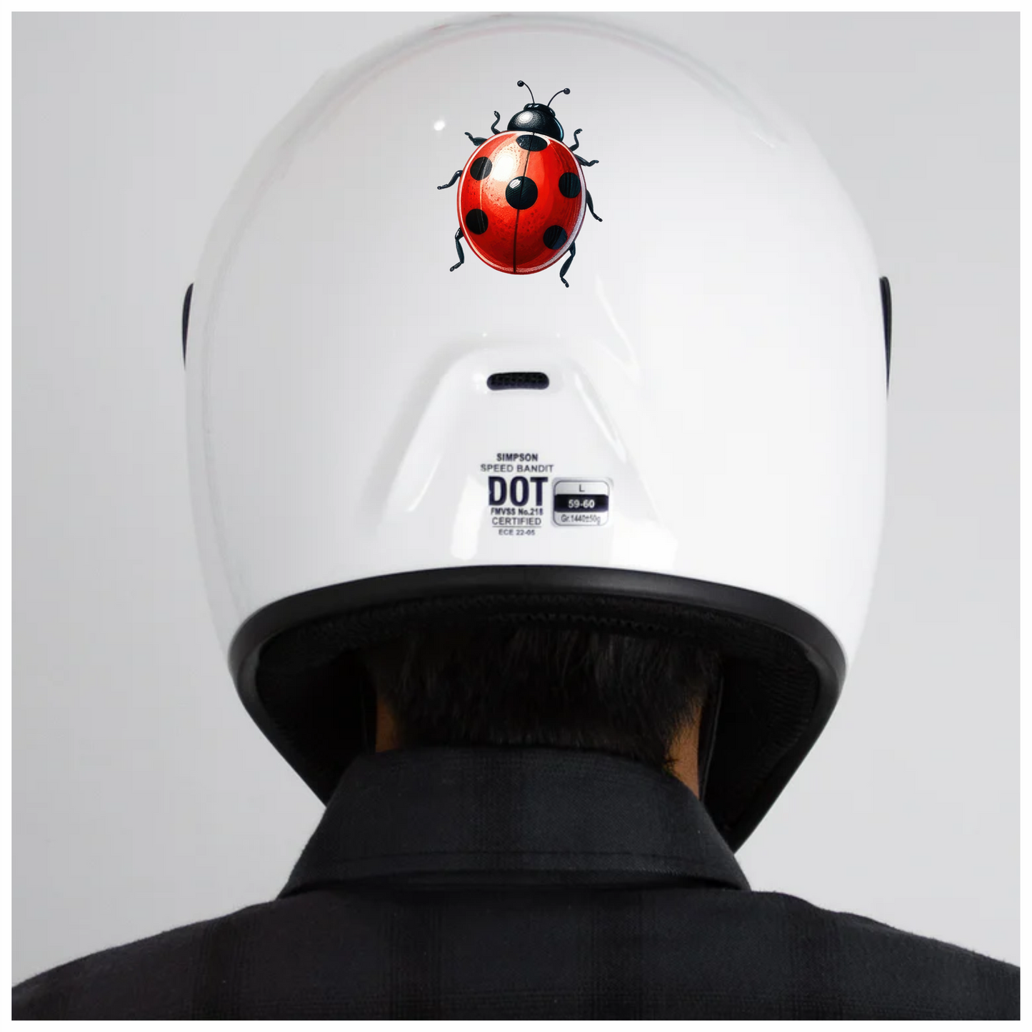 Red Ladybug Insect Black Spots Vinyl Sticker Decal