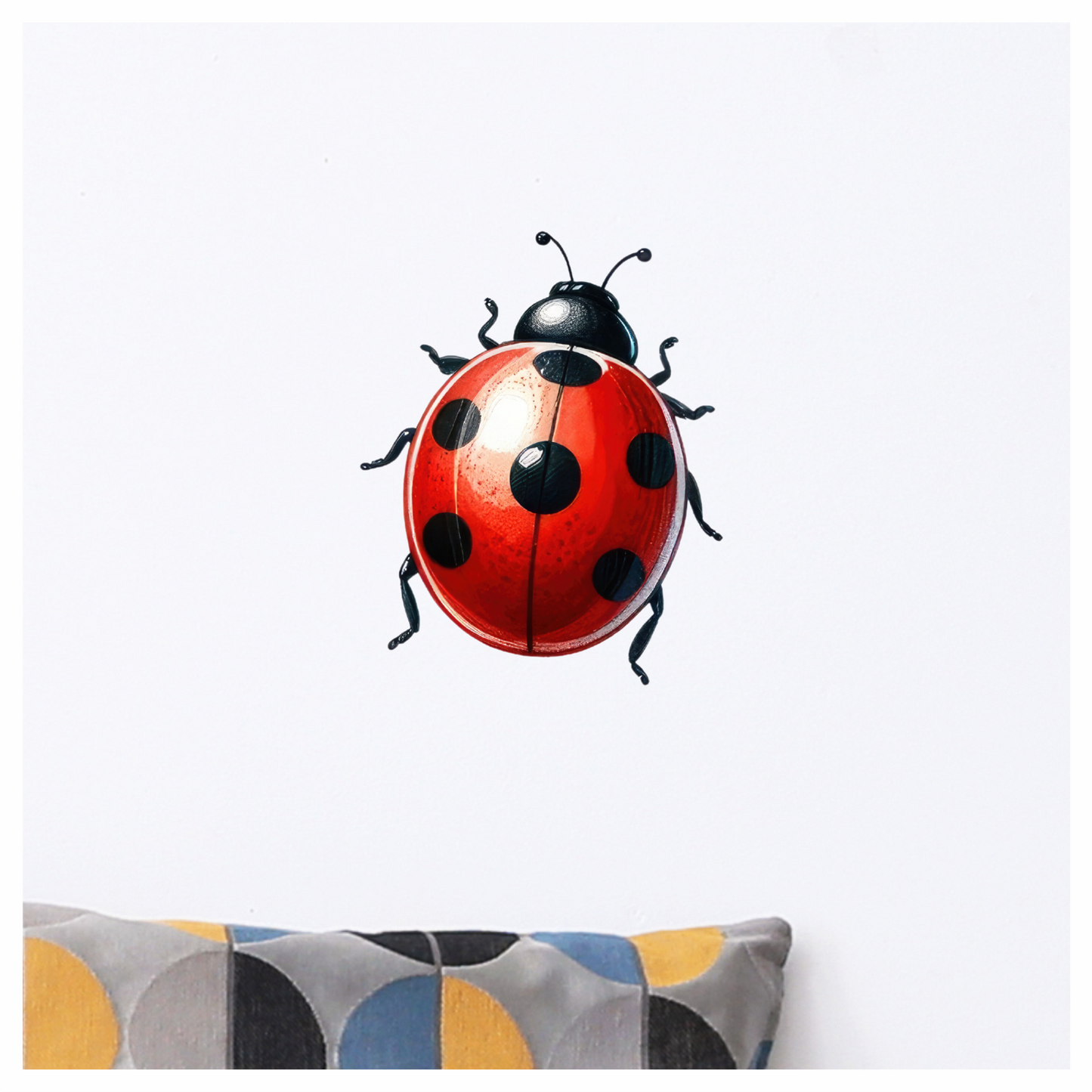 Red Ladybug Insect Black Spots Vinyl Sticker Decal