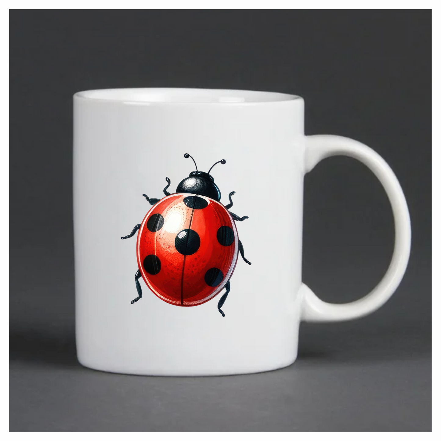Red Ladybug Insect Black Spots Vinyl Sticker Decal