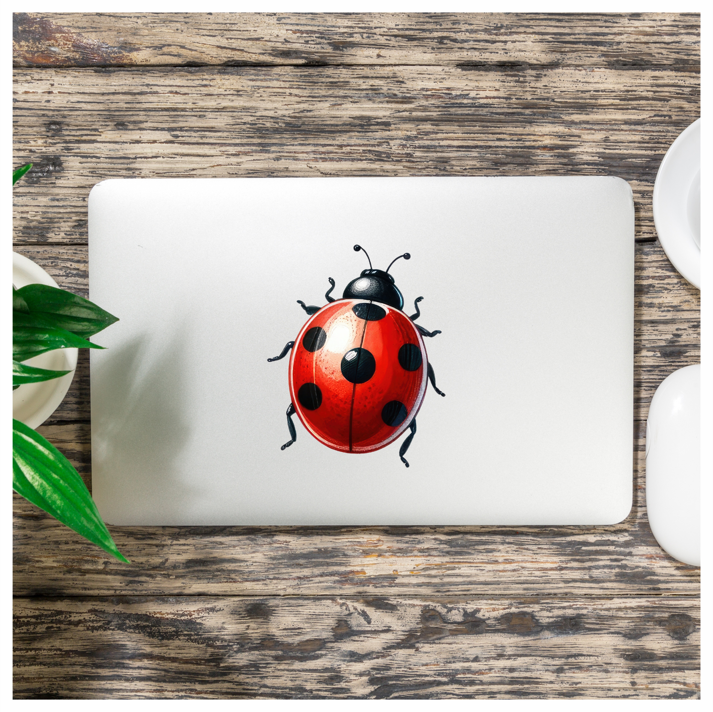 Red Ladybug Insect Black Spots Vinyl Sticker Decal