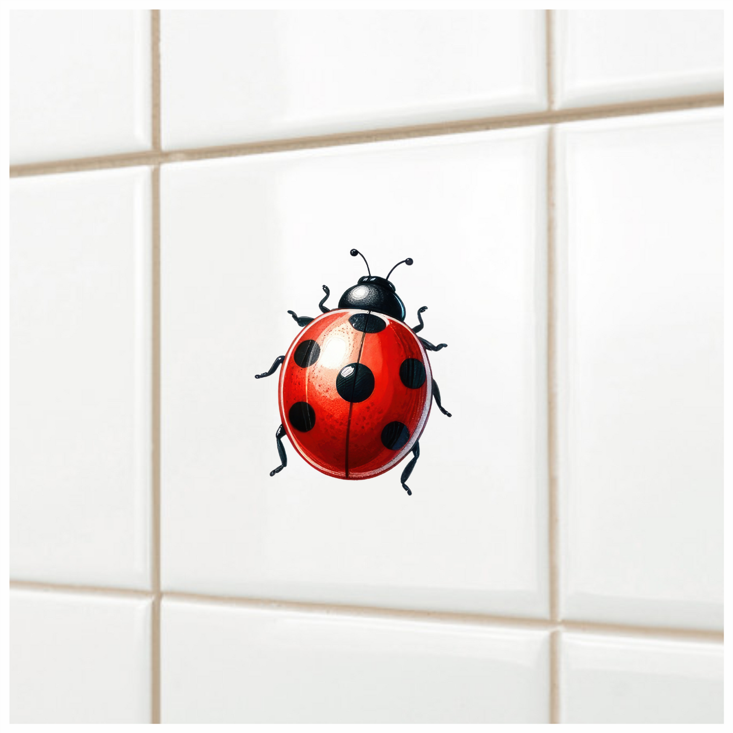 Red Ladybug Insect Black Spots Vinyl Sticker Decal