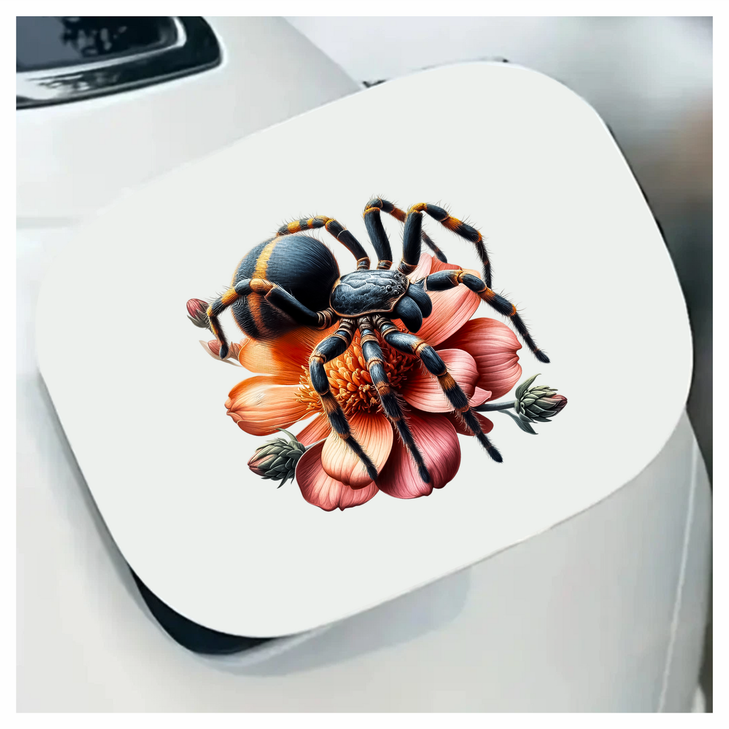 Spider Tarantula Flower Pink Color Vinyl Sticker Decal
