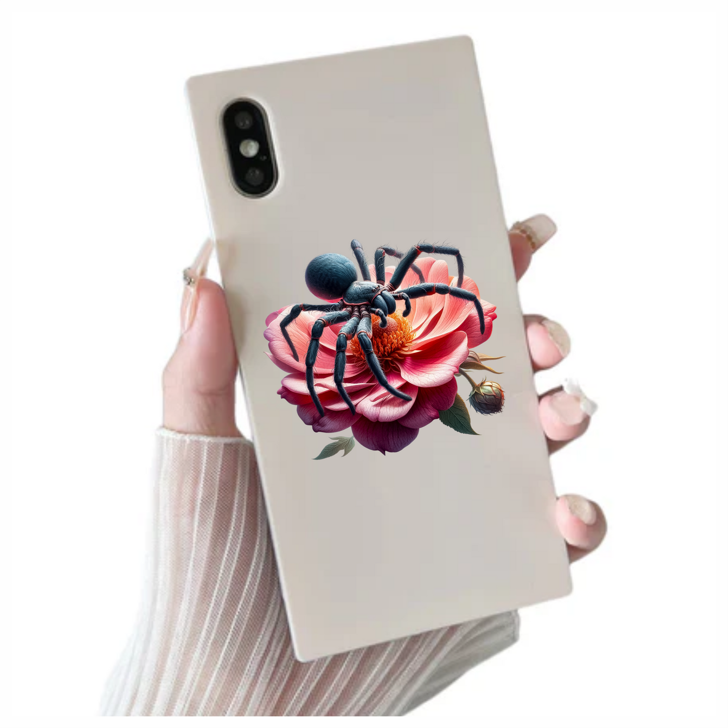 Spider Blue Flower Pink Tarantula Nature Vinyl Sticker Decal