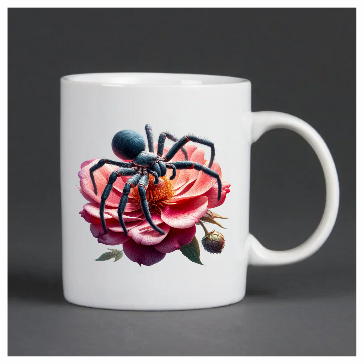 Spider Blue Flower Pink Tarantula Nature Vinyl Sticker Decal