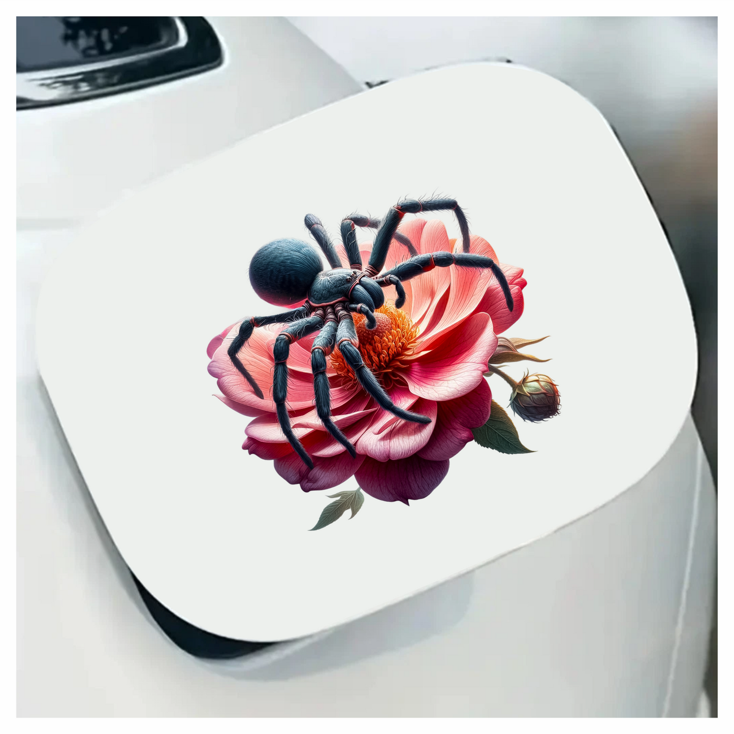 Spider Blue Flower Pink Tarantula Nature Vinyl Sticker Decal