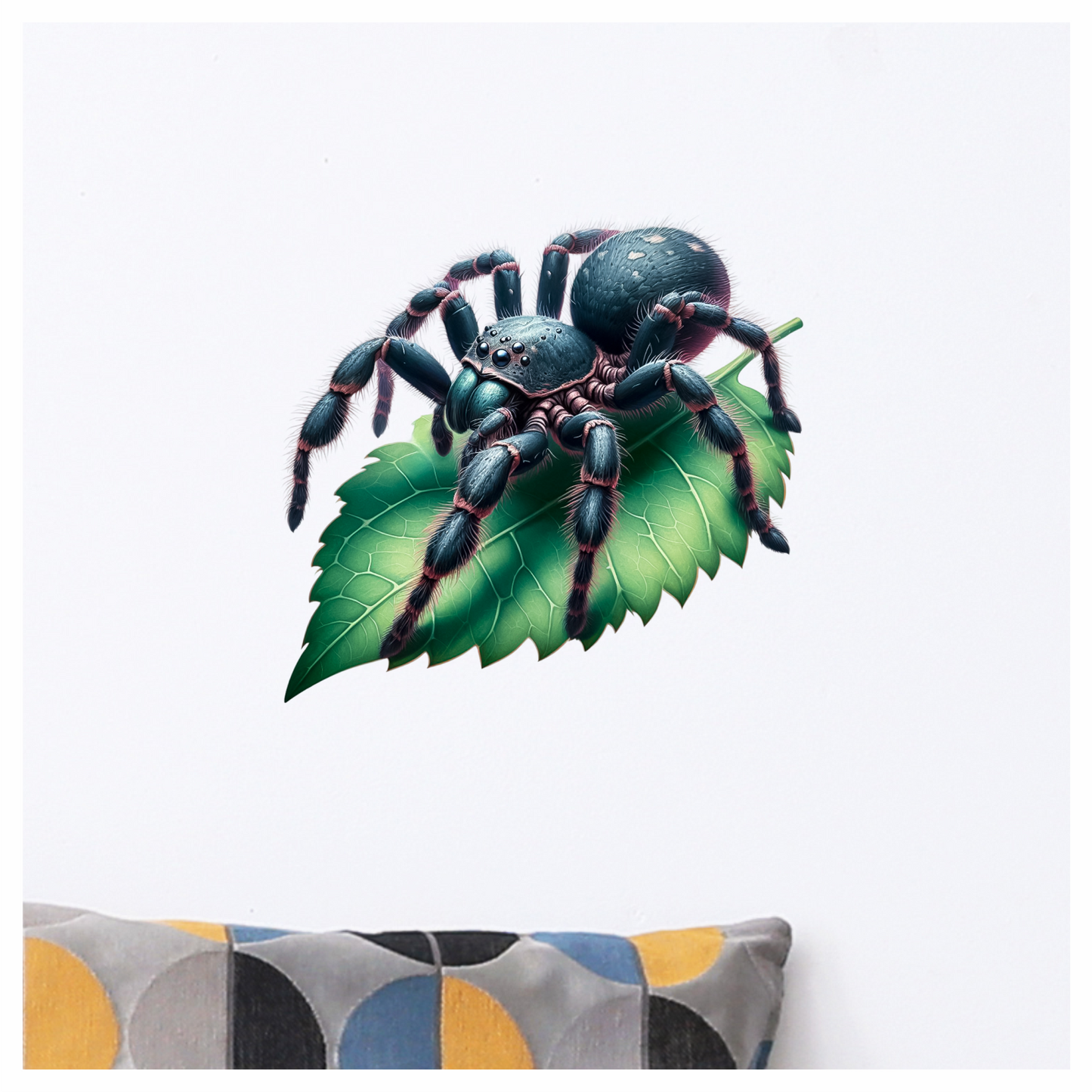 Spider Blue Tarantula Leaf Vinyl Sticker Decal
