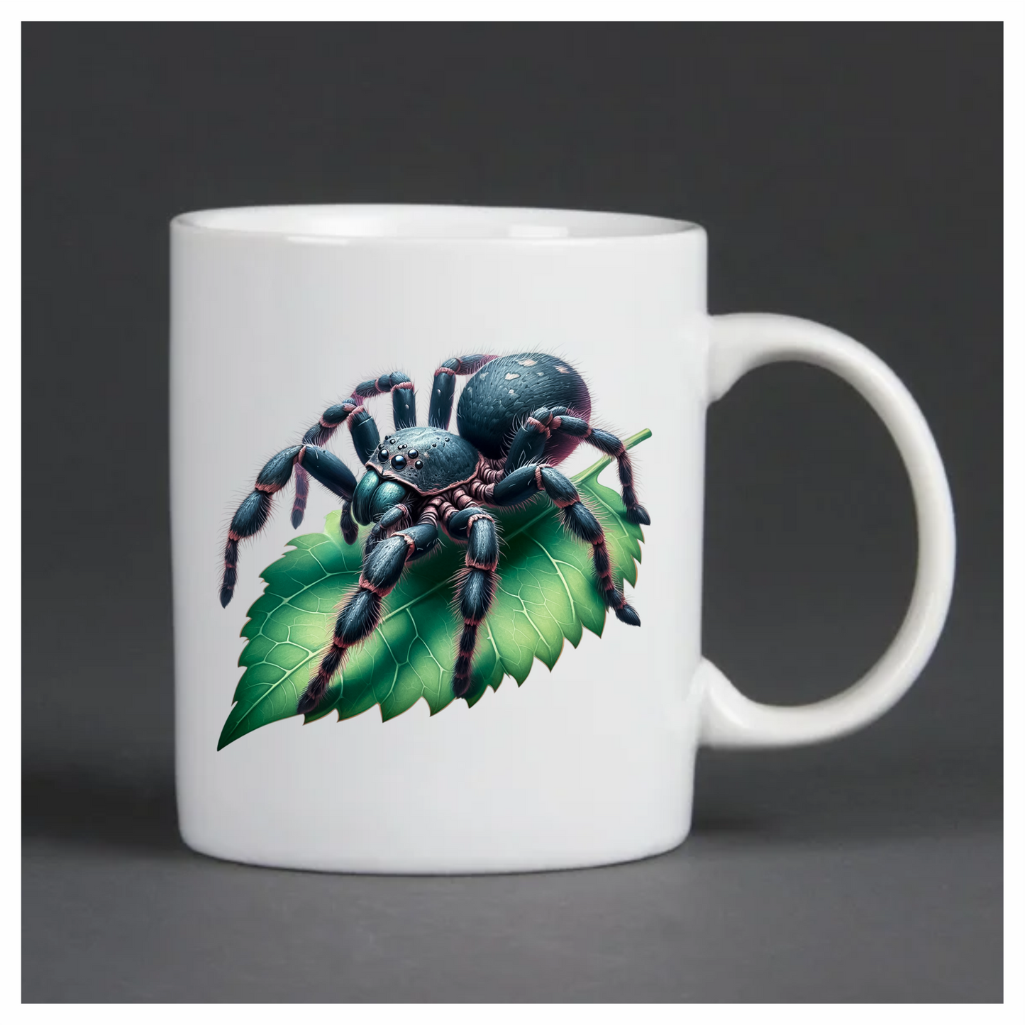 Spider Blue Tarantula Leaf Vinyl Sticker Decal