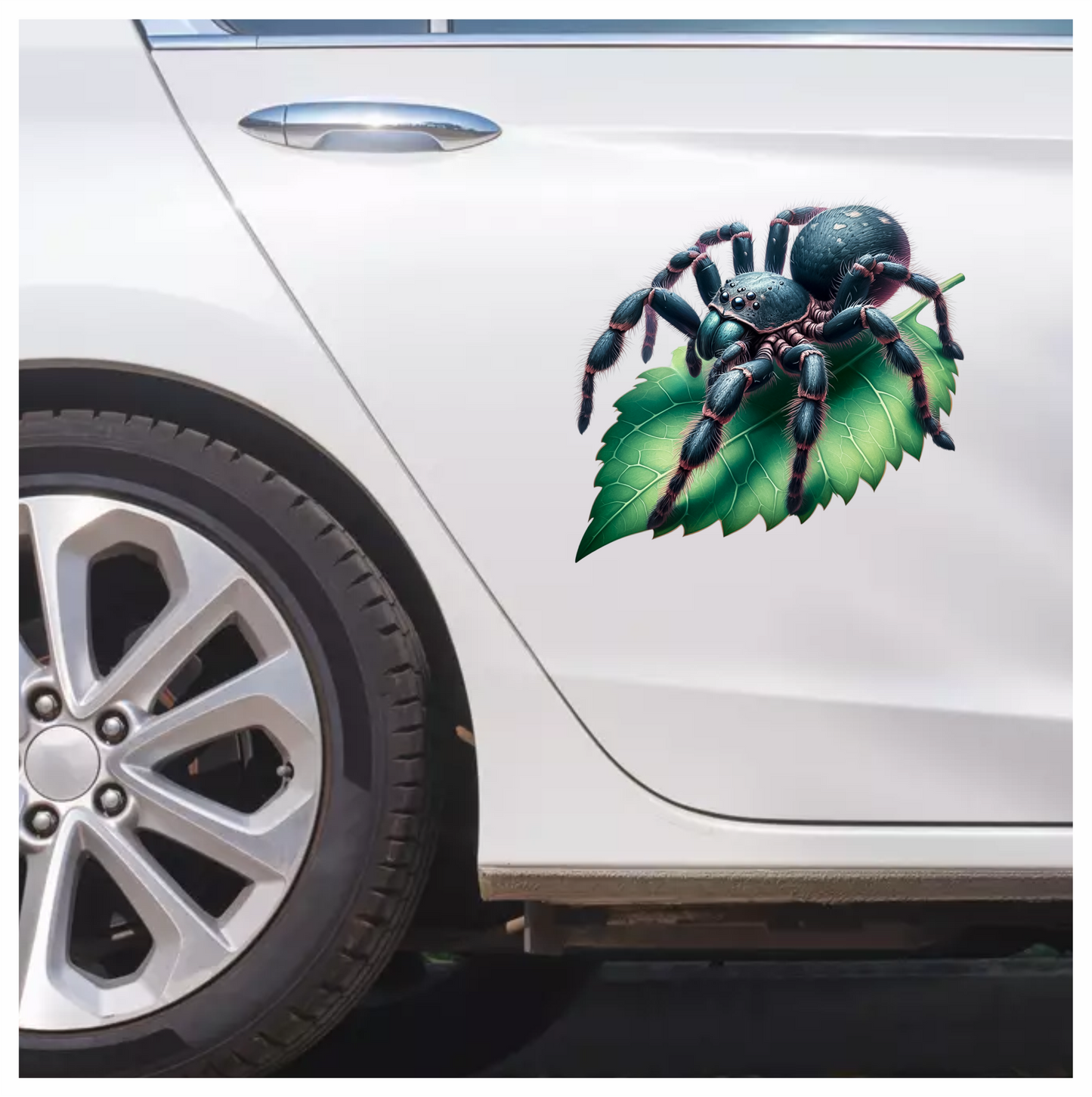 Spider Blue Tarantula Leaf Vinyl Sticker Decal