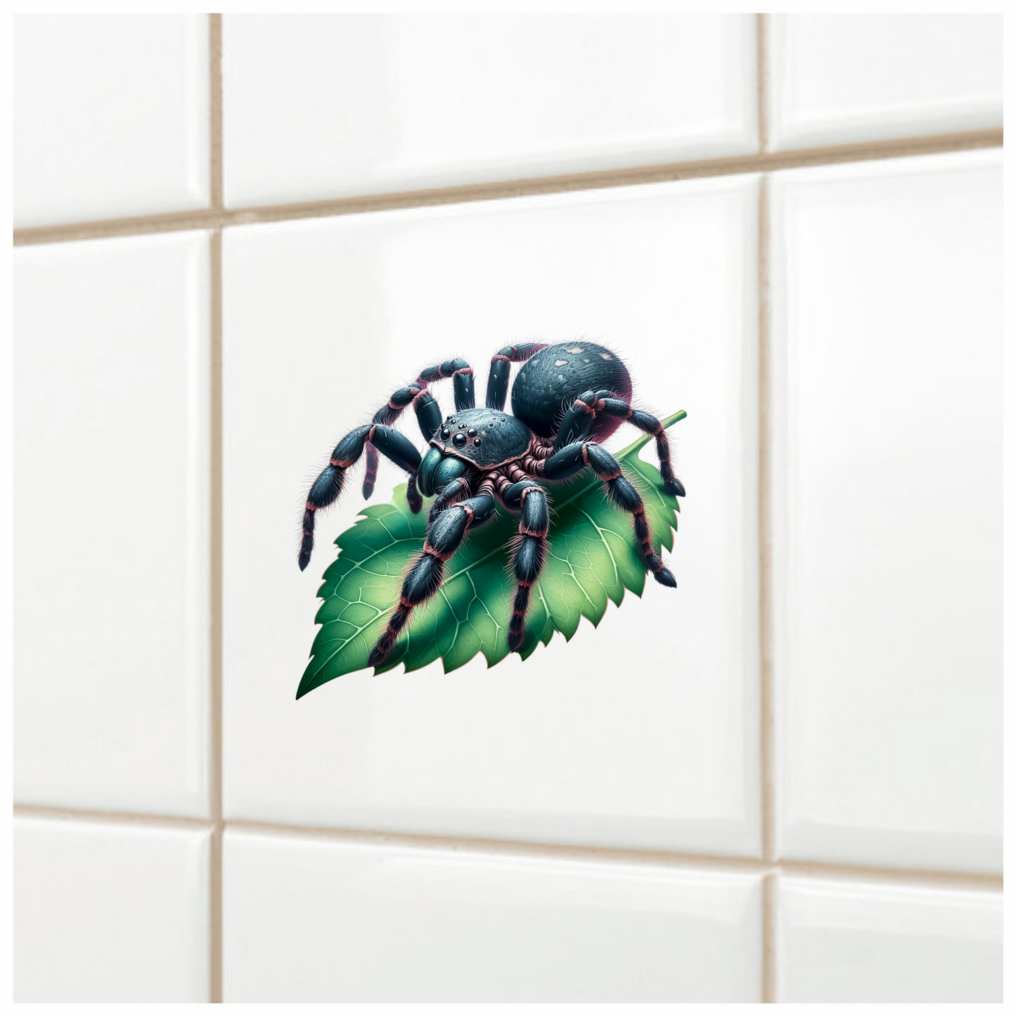 Spider Blue Tarantula Leaf Vinyl Sticker Decal