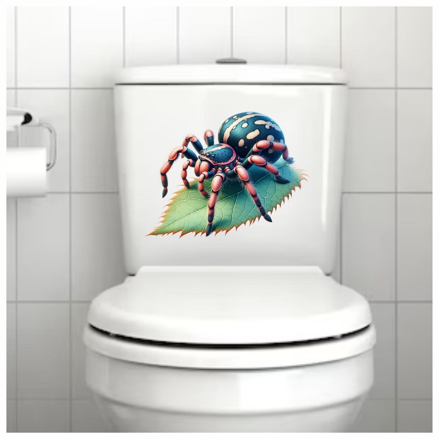 Spider Blue Leaf Tarantula Nature Vinyl Sticker Decal