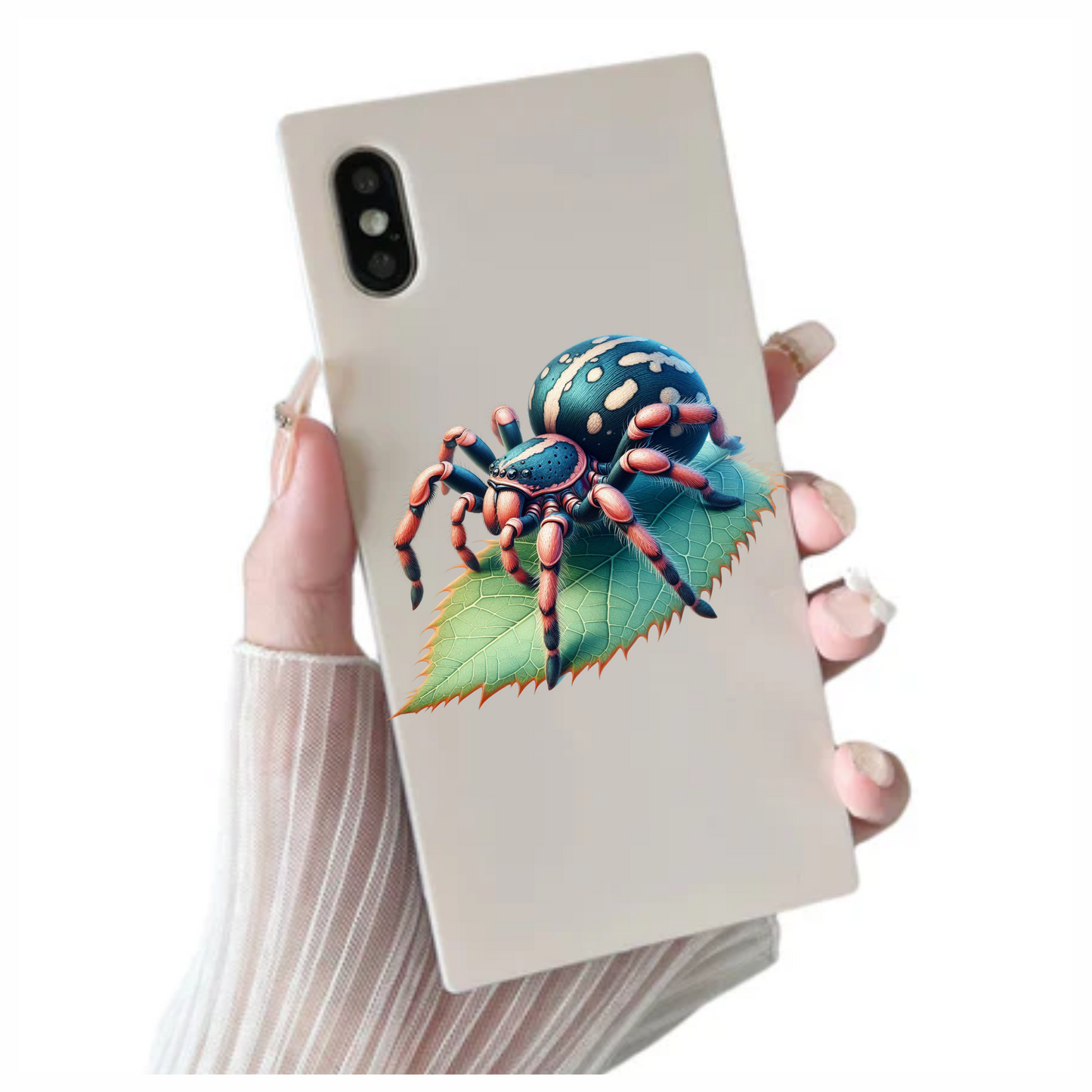 Spider Blue Leaf Tarantula Nature Vinyl Sticker Decal